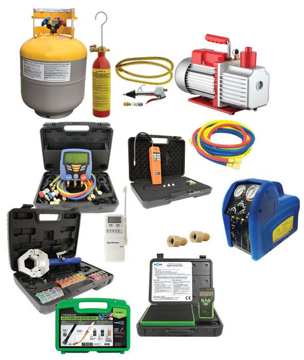 AC HEAVY DUTY START UP KIT TWIN CYL RECOVERY 3M HOSES 198LPM VAC PUMP