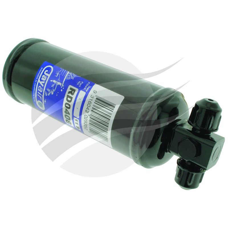 AC RECEIVER DRIER UNIVERSAL FLARE #6, 2 SWITCH PORTS