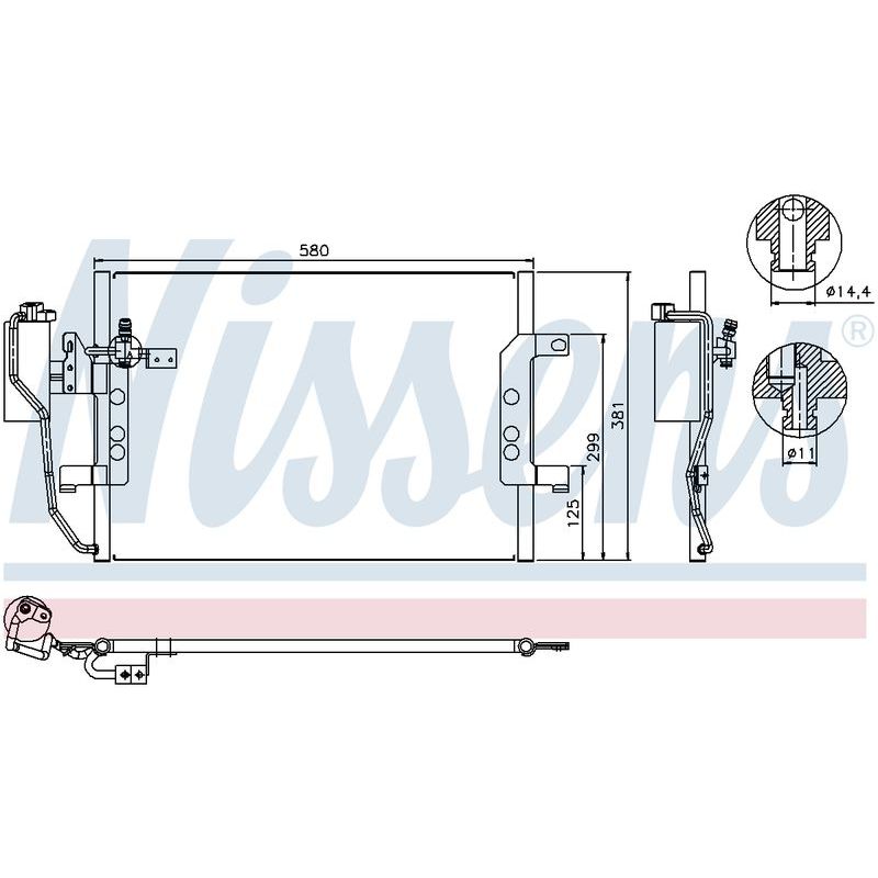COND MERCEDES A CLASS A140, A160 , A170, A190 W/STD DRIER
