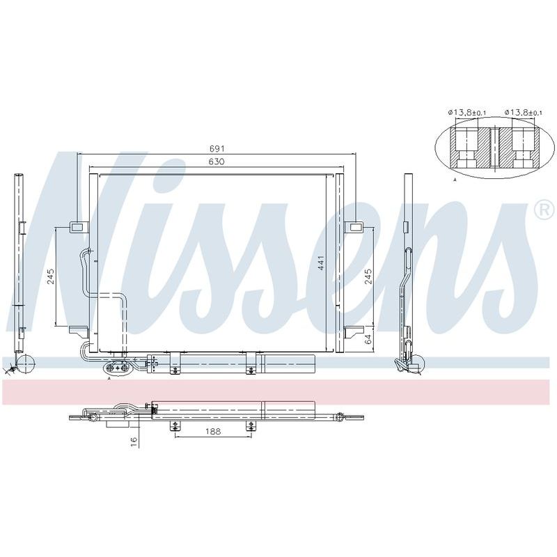 COND MERCEDES W211 2002- E200, E220, E230, E240, E270 DIESEL