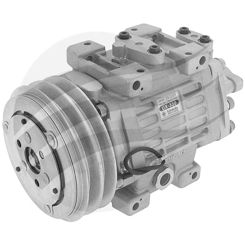 COMP UX330 168mm 2B 24V CLUTCH R134A PAG OIL