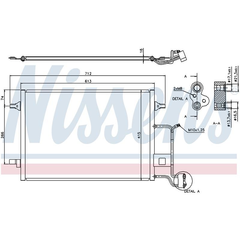 COND AUDI A4 S4 2.7L PET 97-01 PAD FITTING