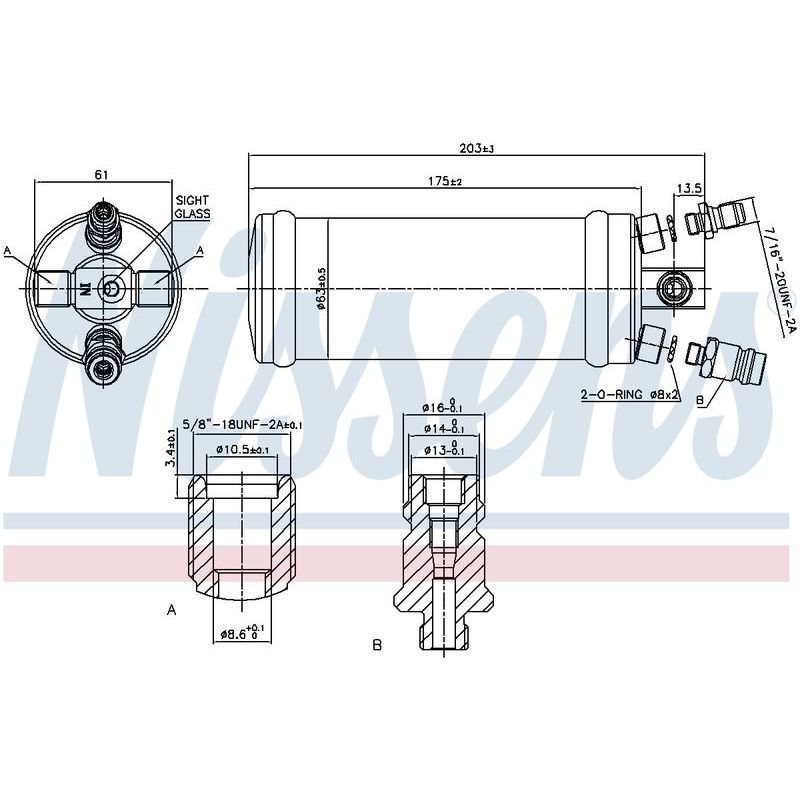 AC RECEIVER DRIER DAF FODEN TRUCK CF65 CF75 CF85 98-ON