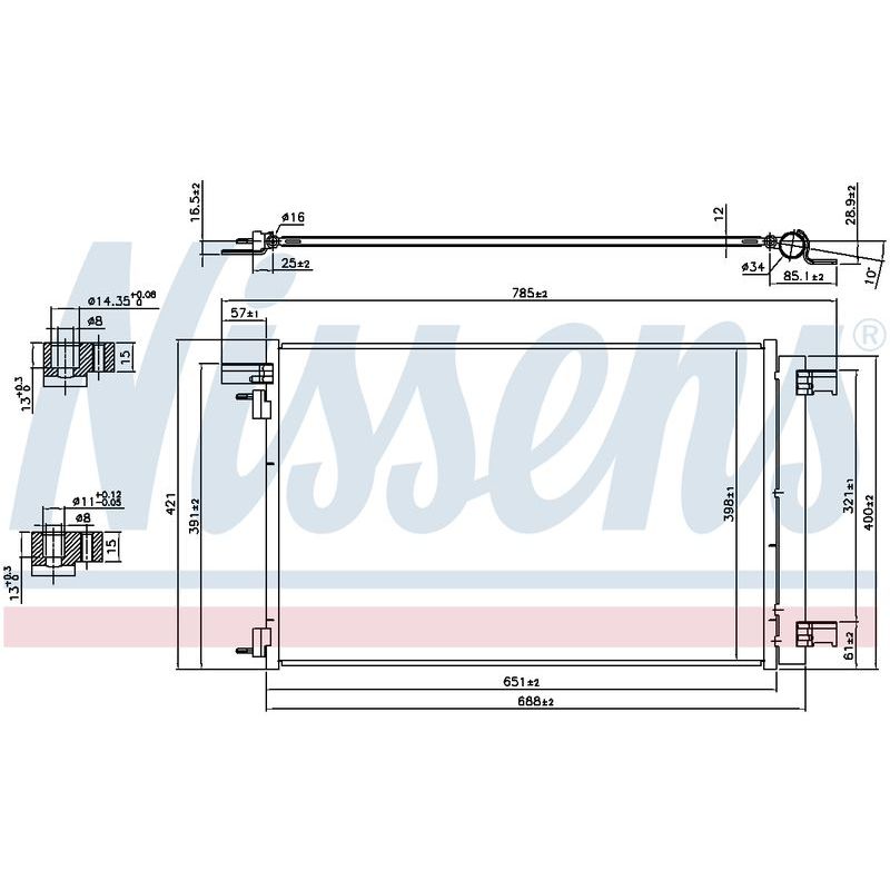 COND PEUGEOT RCZ 1.6L PET 10-15, 208 13-15, CITROEN DS4