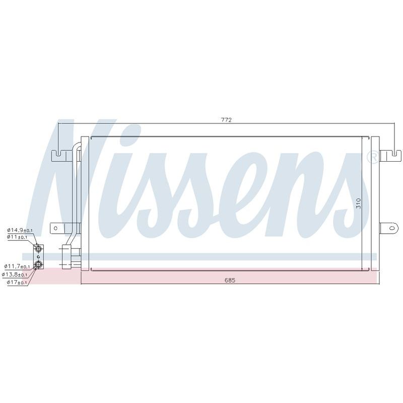 COND VW CARAVELLE T4 2.5L 93-05, TRANSPORTER T4 92-99
