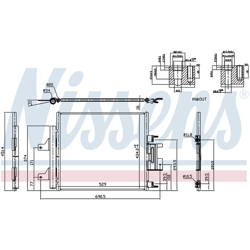 COND JAGUAR XJ X351 3.0L DSL 10-ON