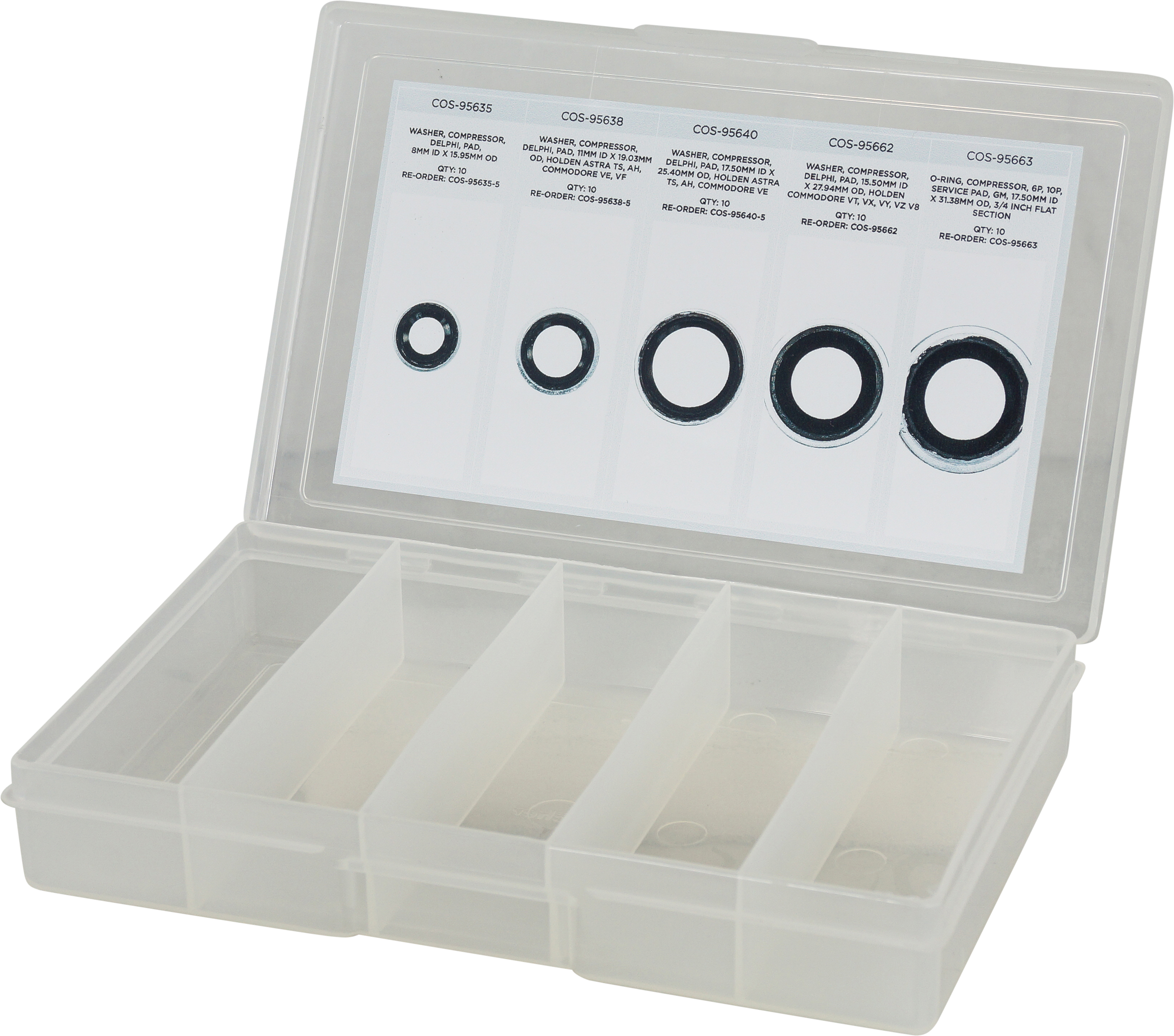 STORAGE ORGANISER, 5 COMPARTMENT, SUITS SKO-26852
