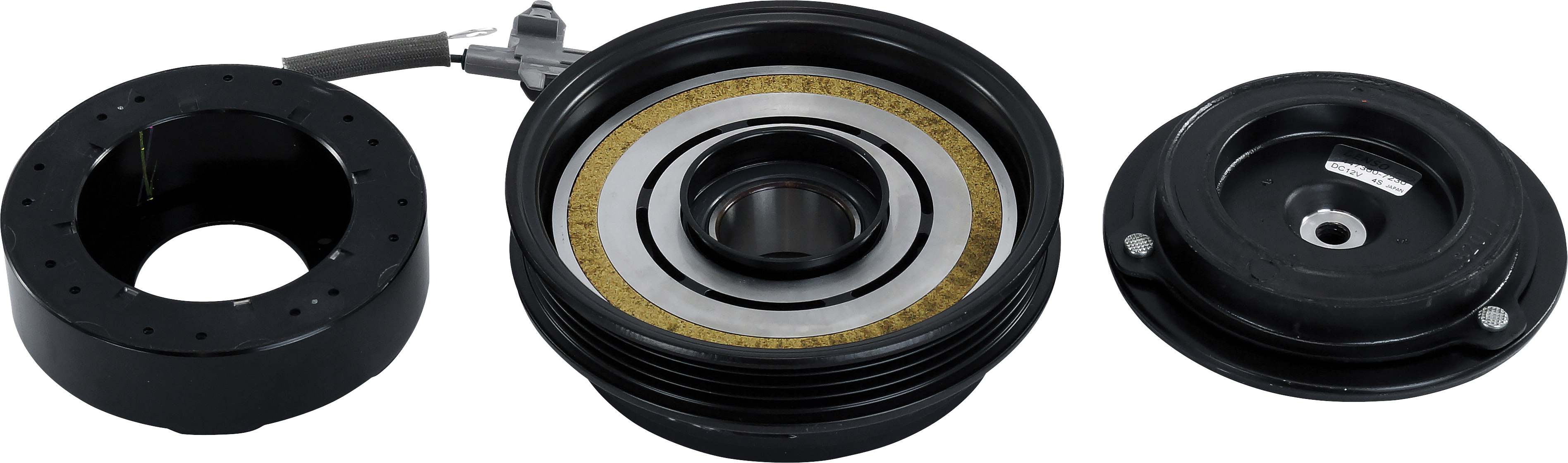 CLUTCH ASSEMBLY, DENSO, 10PA15L, 12V, 4PV, TOYOTA LANDCRUISER 100 SERIES, TURBO DIESEL ONLY