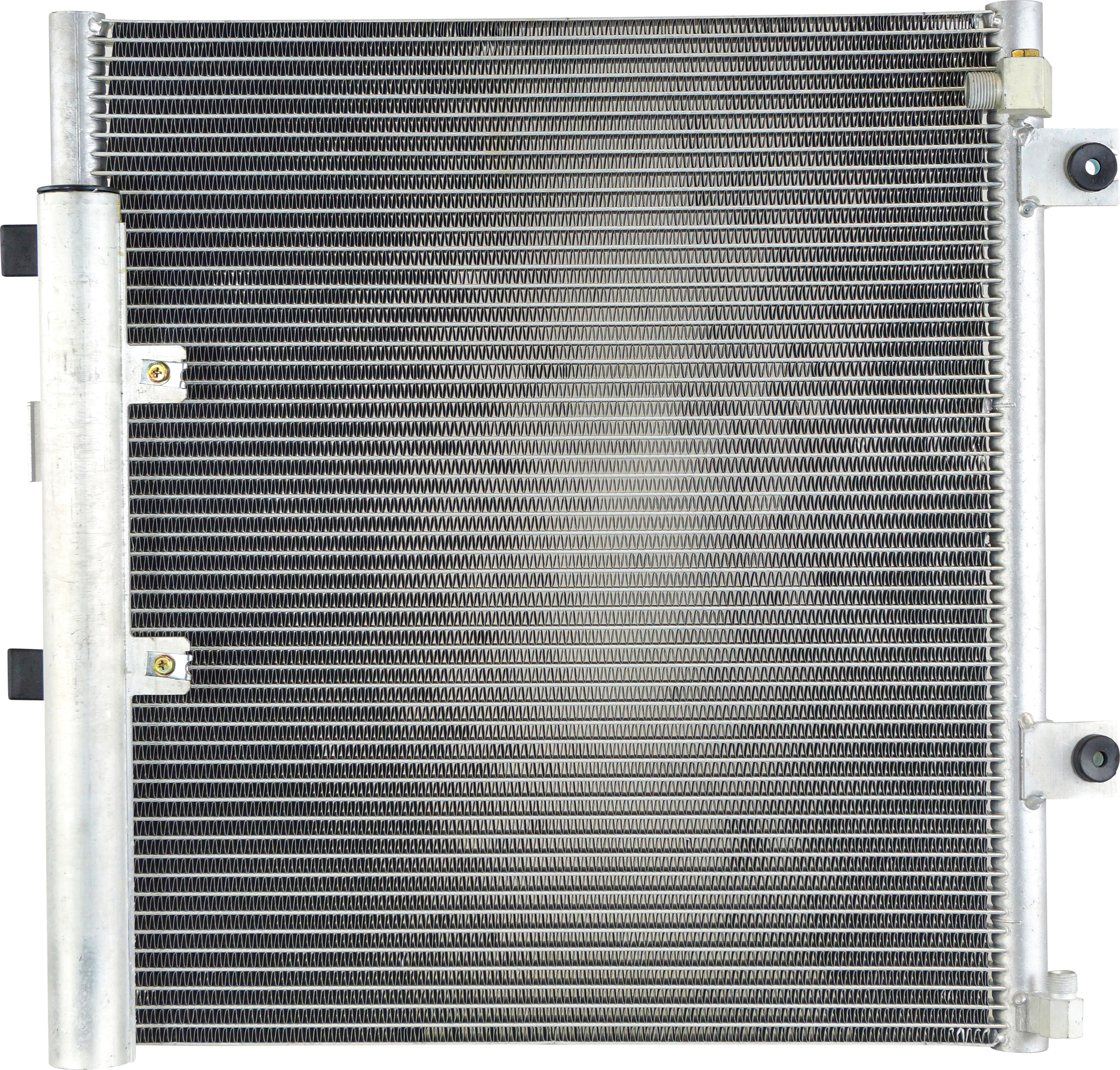 CONDENSER, FENDT TRACTORS, PARALLEL FLOW, 537 X 457 X 29, #6-#8 MIOR, W/ SWITCH PORT FEM 3/8 INCHX24.