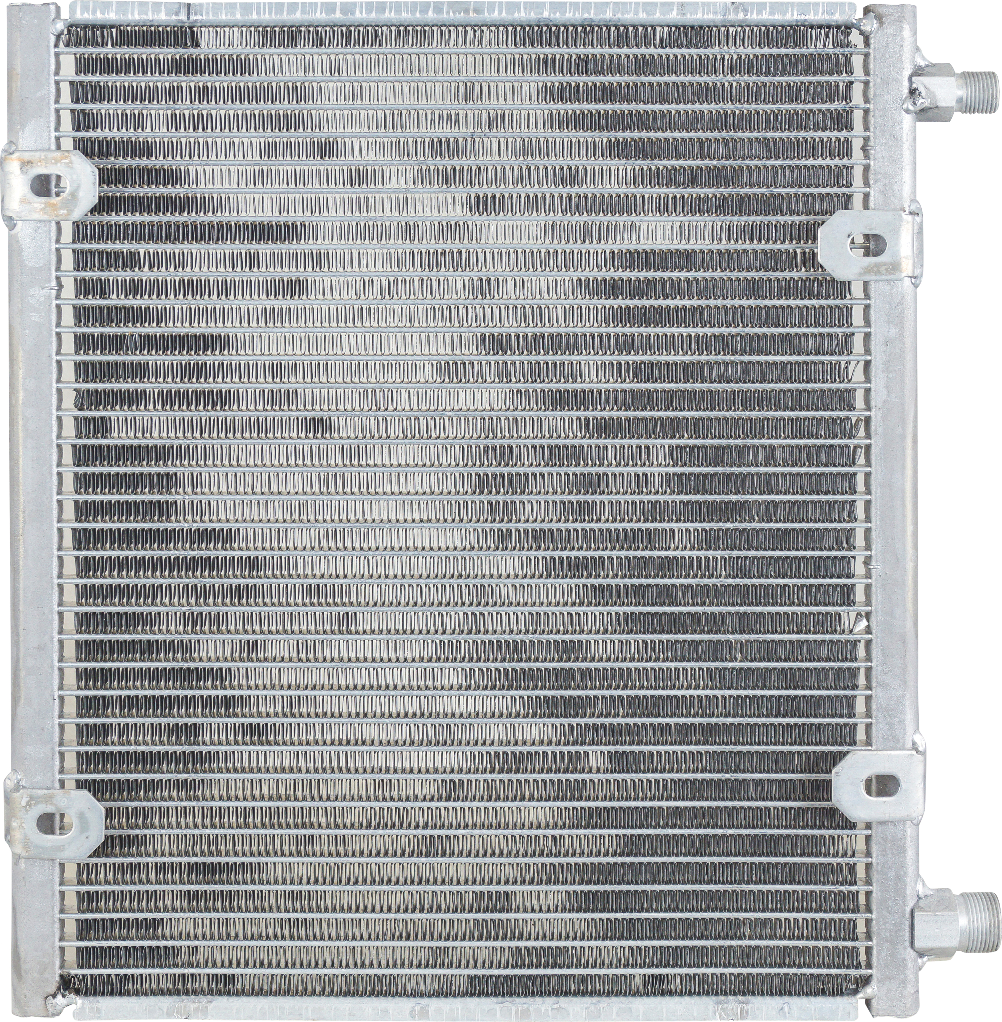 CONDENSER, KUBOTA KX121-3, 362X 332X 16MM, INLET 22MM, OUTLET 16MM TREAD