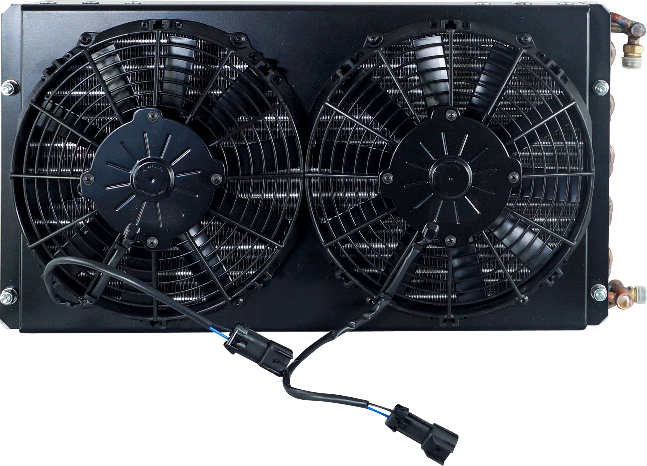 CONDENSER, WITH SHROUD & FANS, BASTERD, 24V, 580 X 310 X131 MM