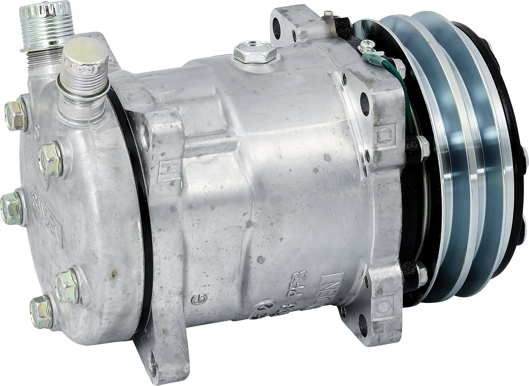 COMPRESSOR, SANDEN, SD5H14 6627, 24V, 2A, 132MM, VERT O-RING, R134A