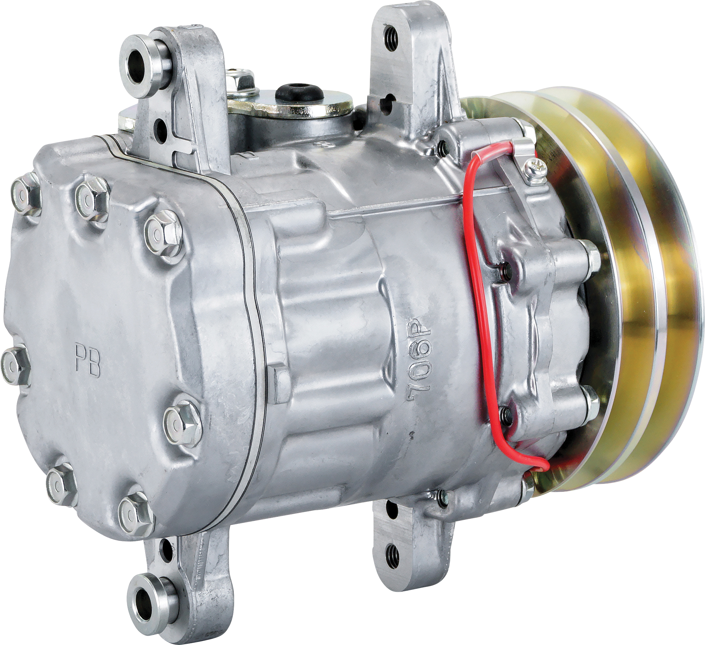 COMPRESSOR, SANDEN, SD7B10 7170, 12V, 2A, 115MM, PAD, RH SIDE, R134A