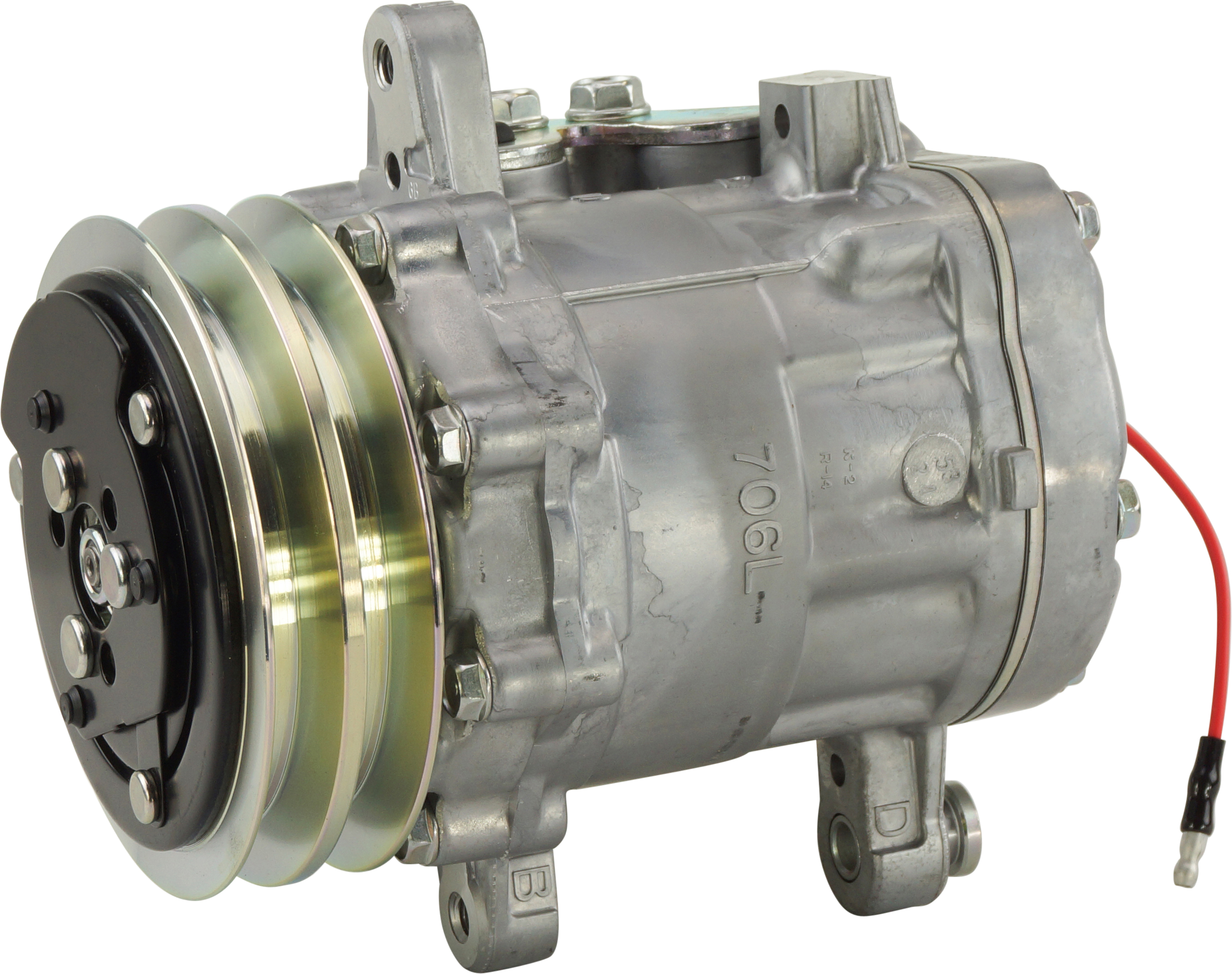 COMPRESSOR, SANDEN, SD7B10 A961, 12V, 2A, 100MM, PAD, LH SIDE, R134A