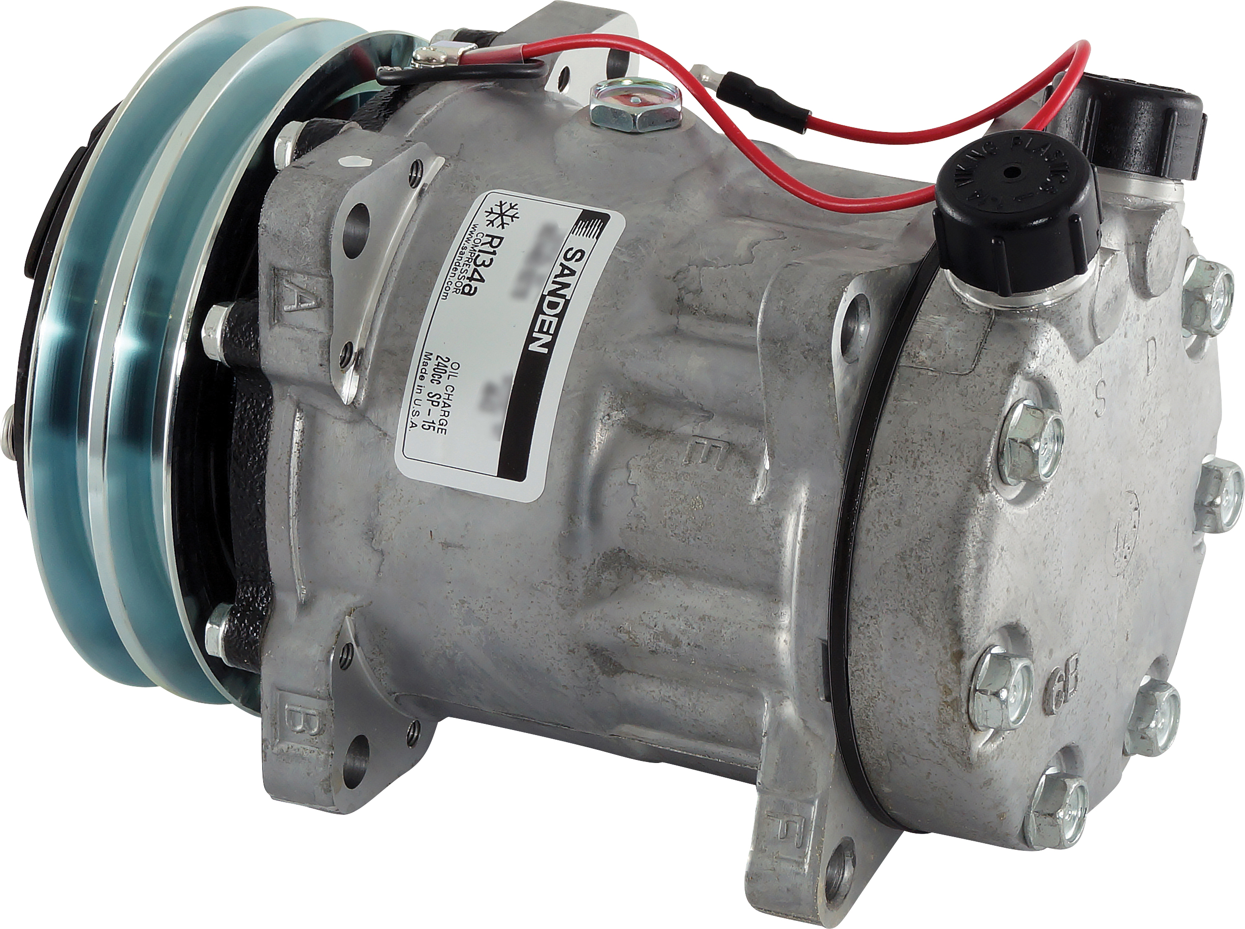 COMPRESSOR, SANDEN, SD7H15 7929, 12V, 2M, 134MM, TUBE O-RING, R134A