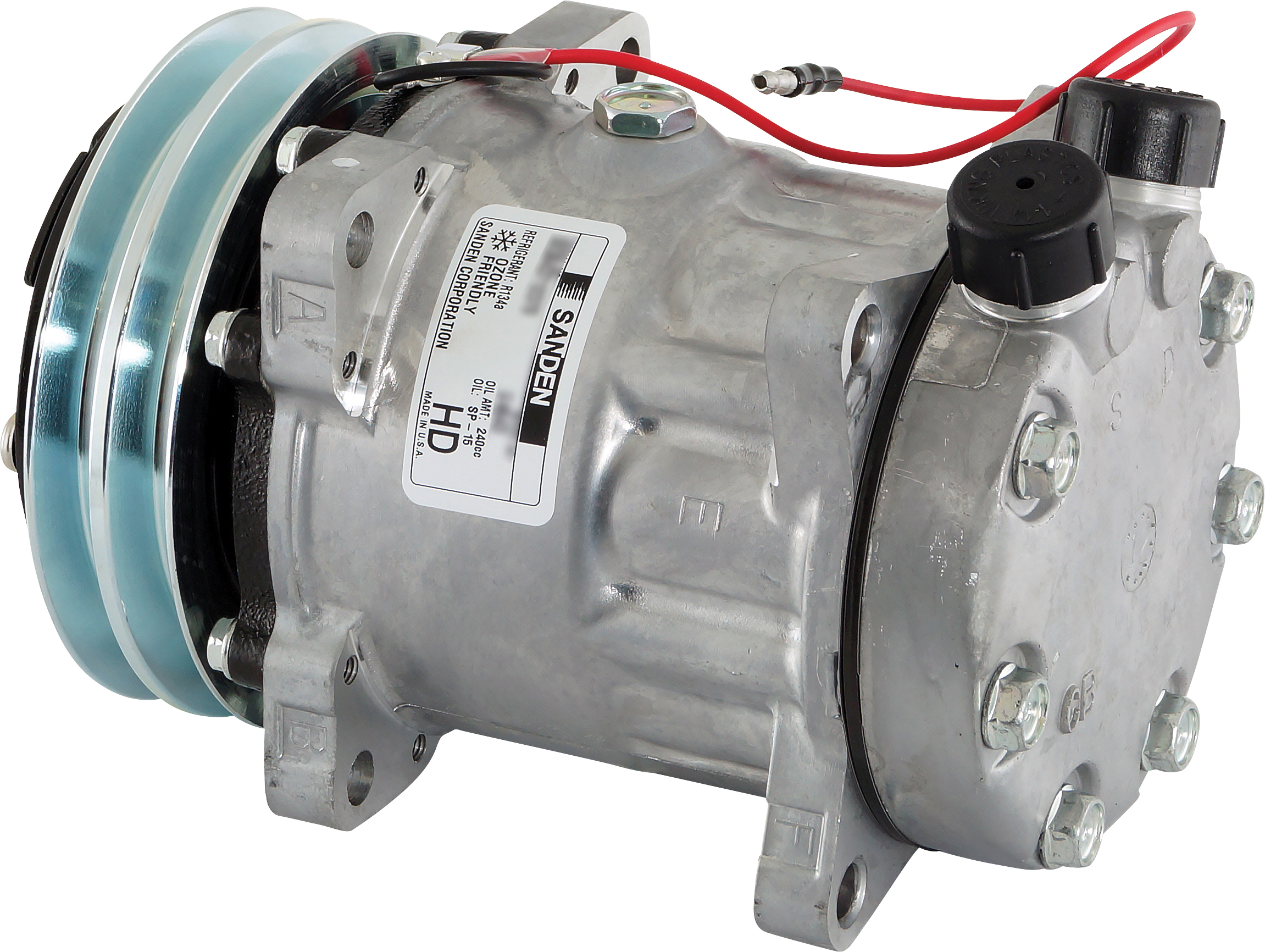 COMPRESSOR, SANDEN, SD7H15, 12V, 2A, 132MM, VERT TUBE-O, R134A