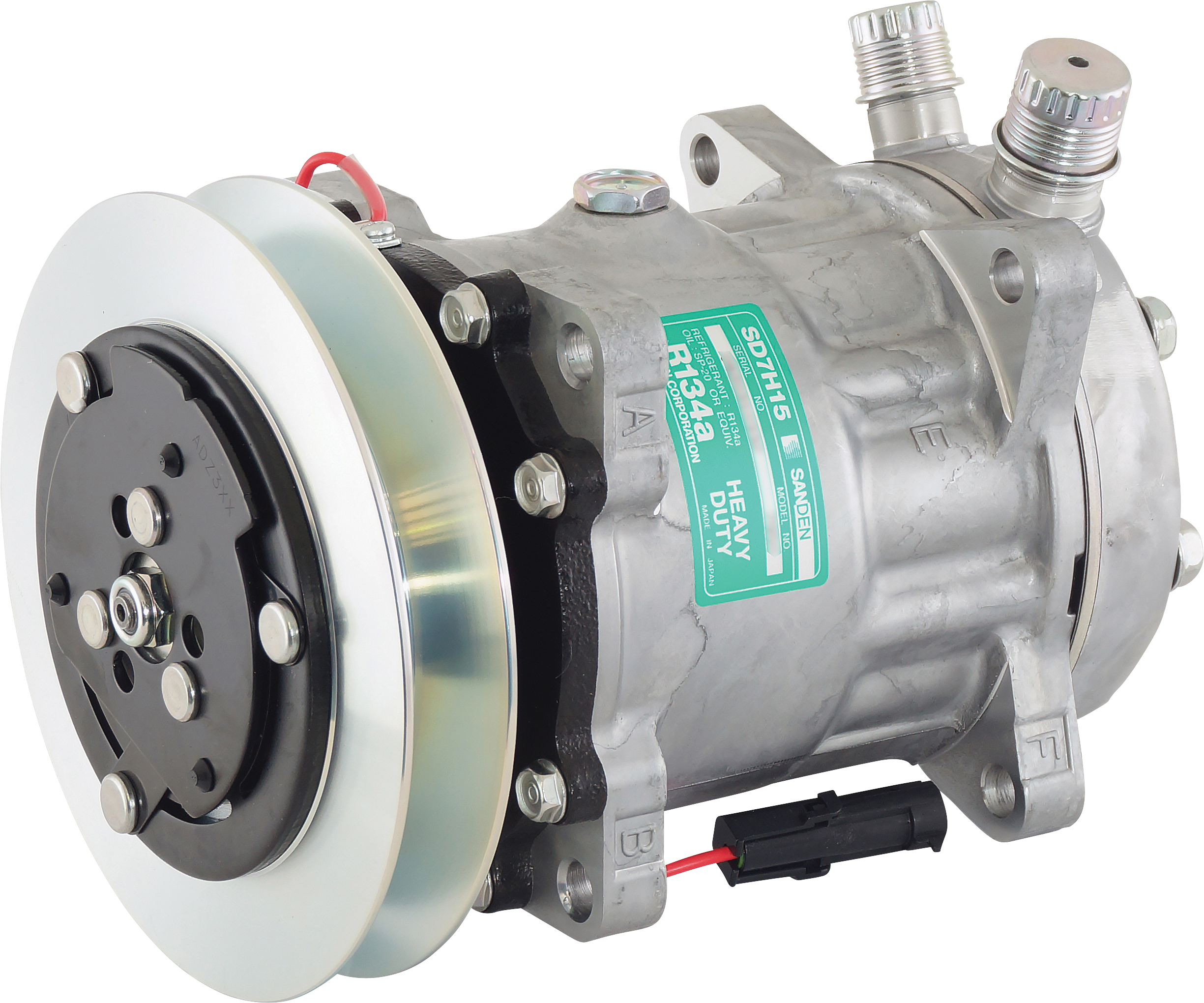 COMPRESSOR, SANDEN, SD7H15 7950, 12V, 1C, 153MM, VERT O-RING, R134A