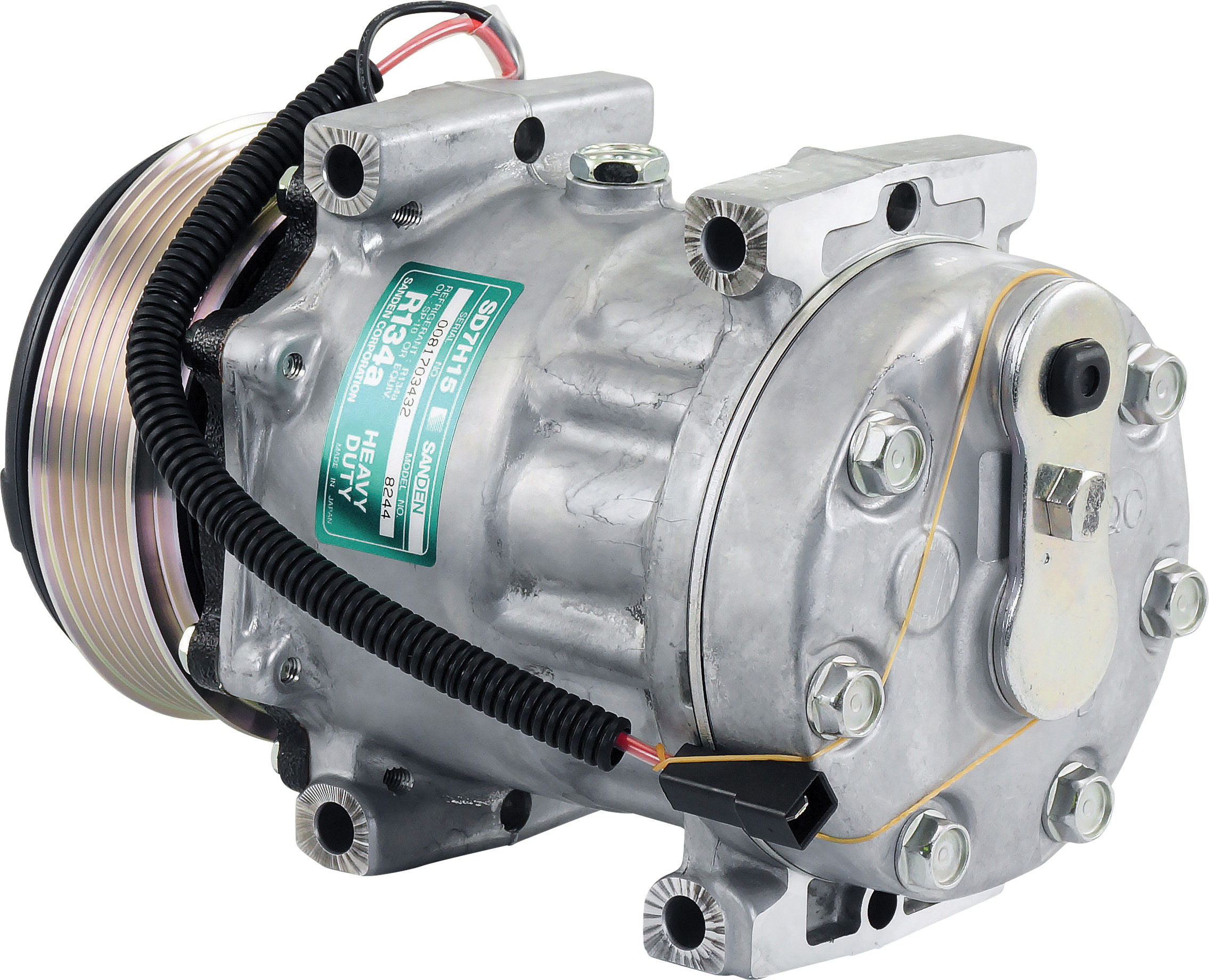 COMPRESSOR, SANDEN, SD7H15, 12V, 6PV, 120MM, REAR PAD, DIRECT MOUNT, R134A