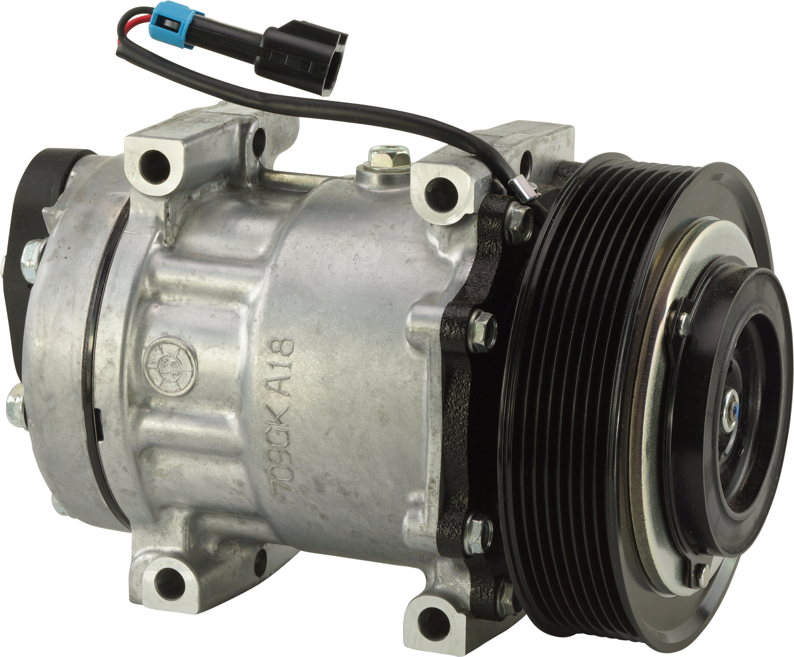 COMPRESSOR, SANDEN, SD7H15HD 4082, 12V, 8PV, 140MM, GH HEAD, DIRECT MOUNT, R134A