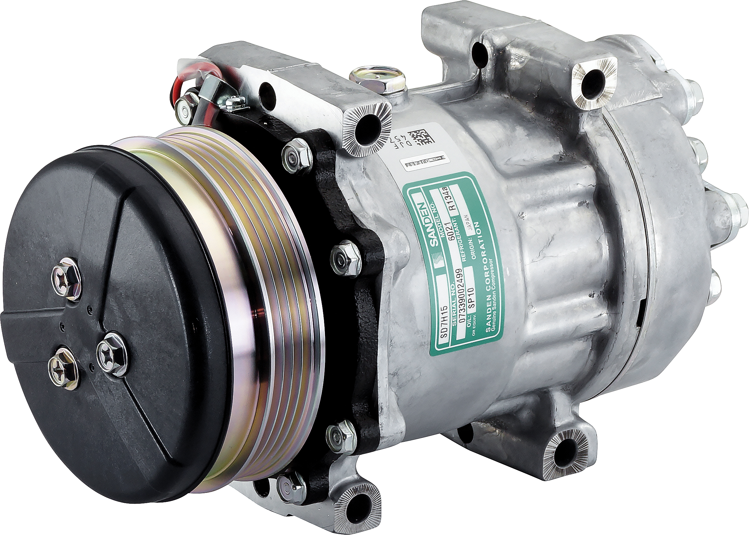 Sanden SD7H15 6021 12V 4PV 111mm WV head direct mount R134a