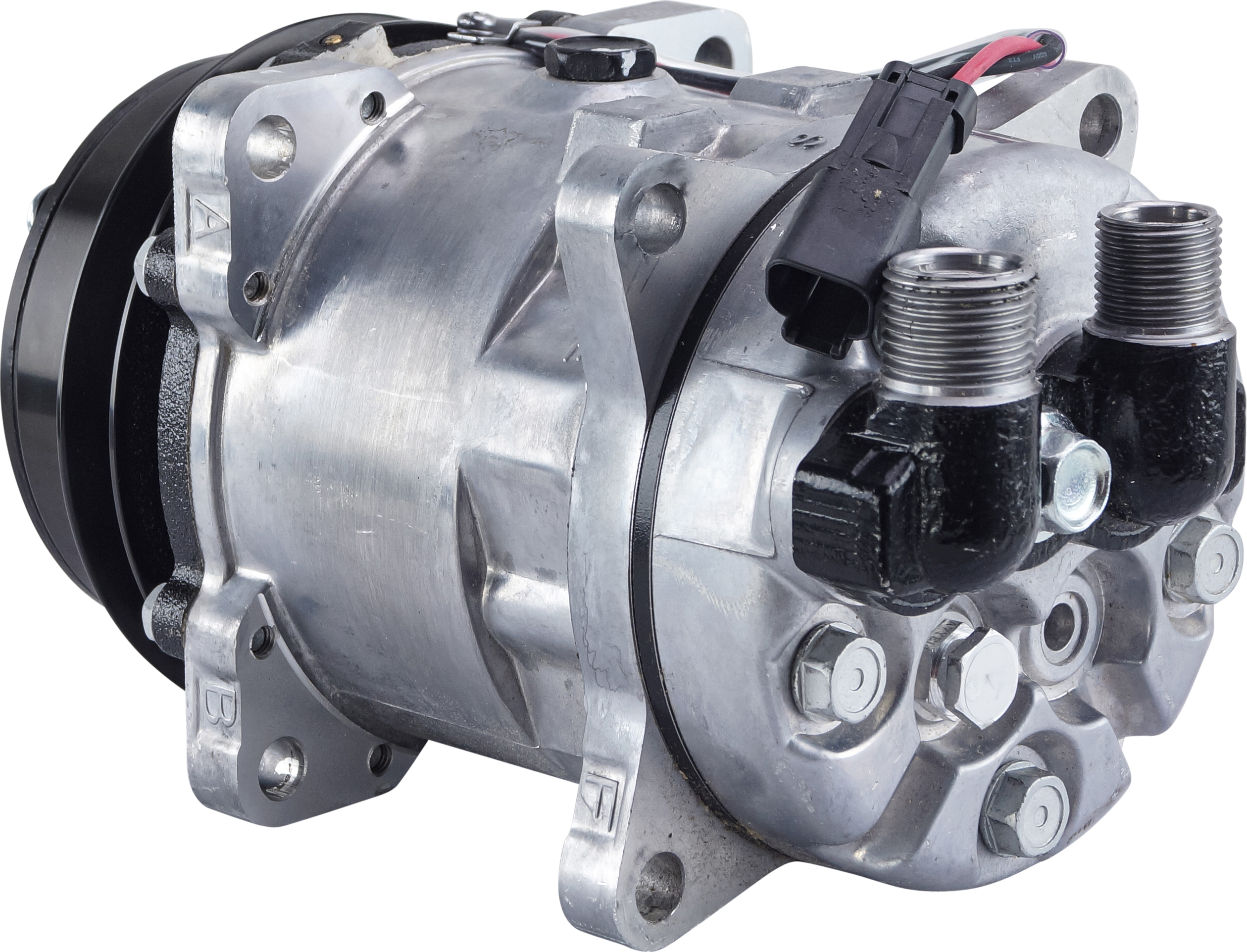 COMPRESSOR, BOBCAT SKIDSTEER, TCCI QUE, QP5H11,12V, 1A, 120MM, WITH ADAPTOR TO VERT O-RING