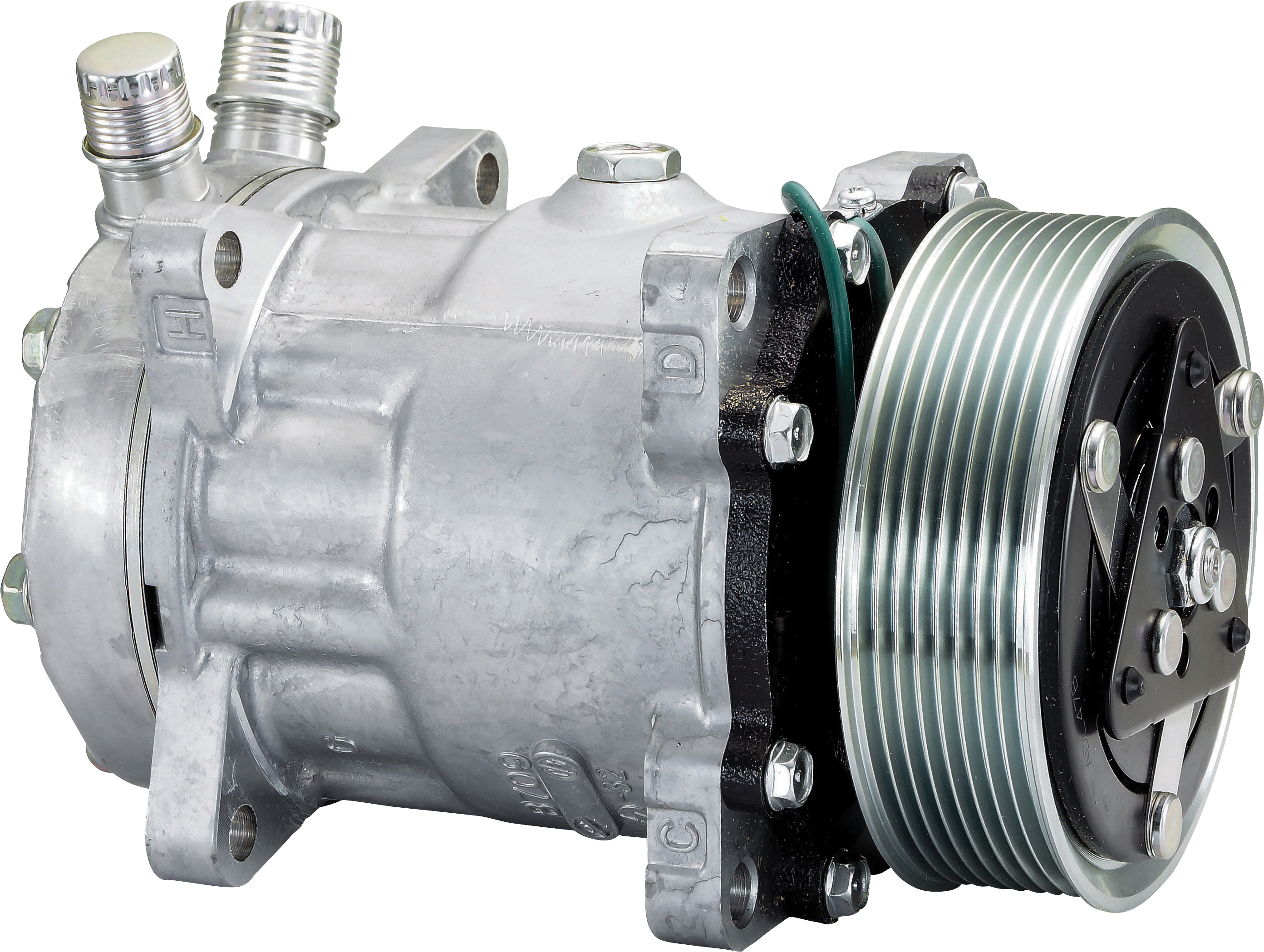 COMPRESSOR, SANDEN, SD7H15 6091, 24V, 8PV, 132MM, VERT O-RING, R134A