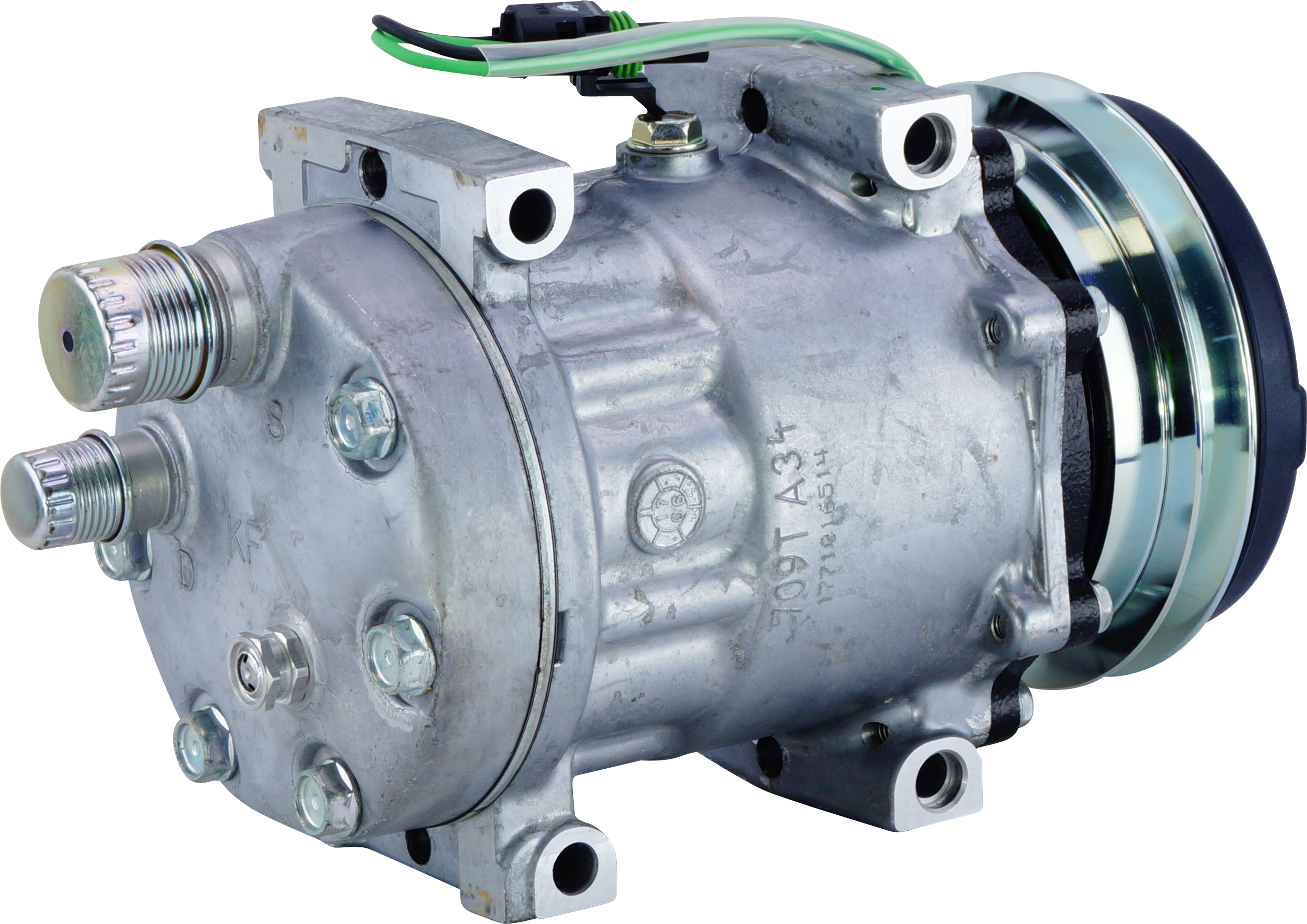 COMPRESSOR, SANDEN, SD7H15SHD 4580U1, 24V, 1A, 128MM, KF HEAD, DIRECT MOUNT, R134A
