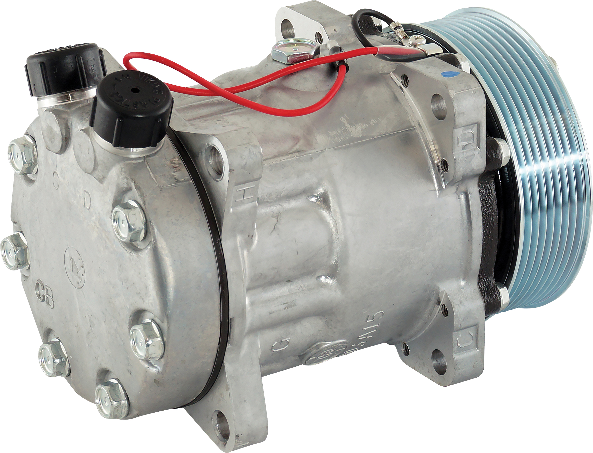 COMPRESSOR, SANDEN, SD7H15 8048, 12V, 8PV, 132MM, VERT TUBE-O, R134A