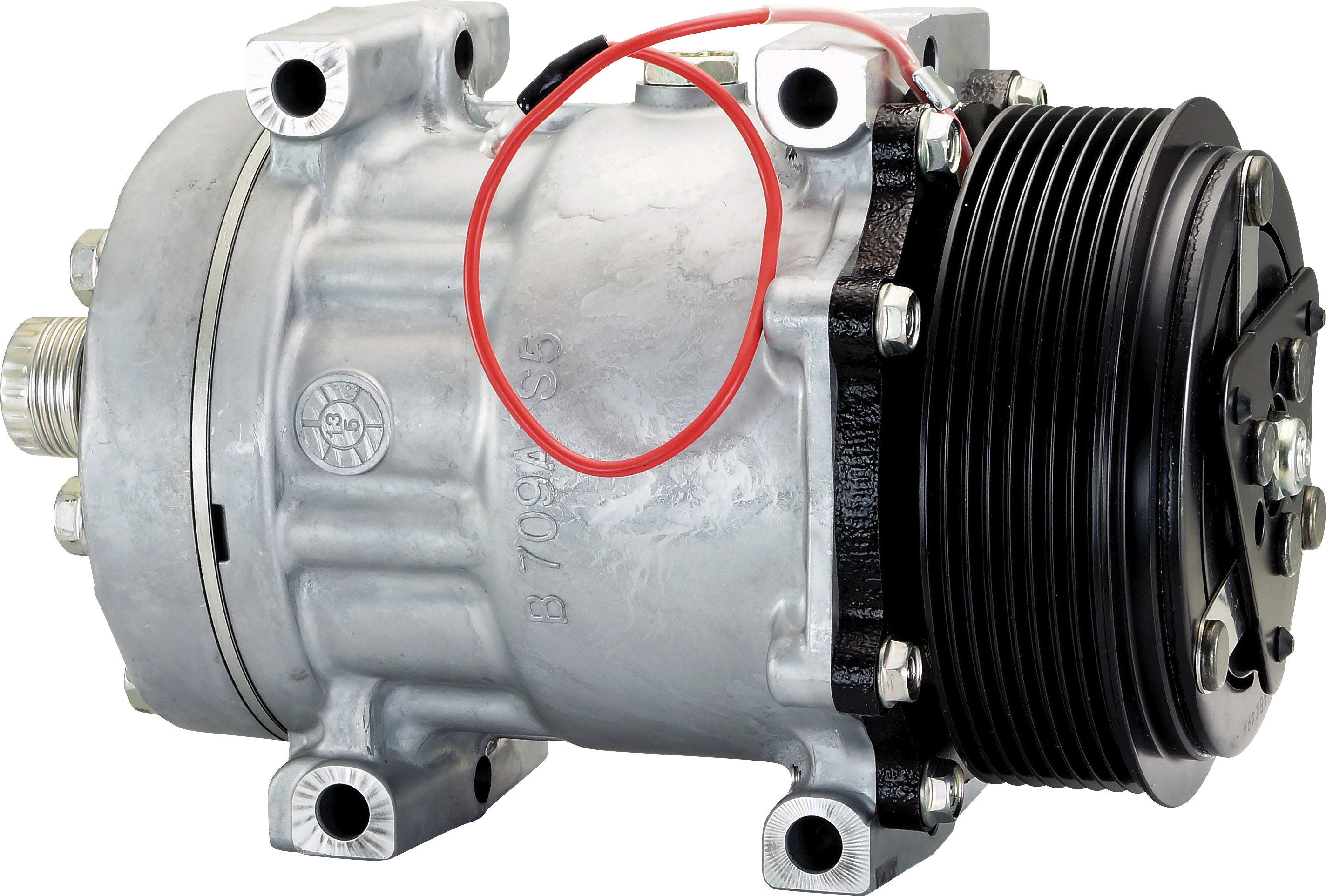 COMPRESSOR, SANDEN, SD7H15 8124, 12V, 8PV, 119MM, REAR TUBE-O, DIRECT MOUNT, R134A