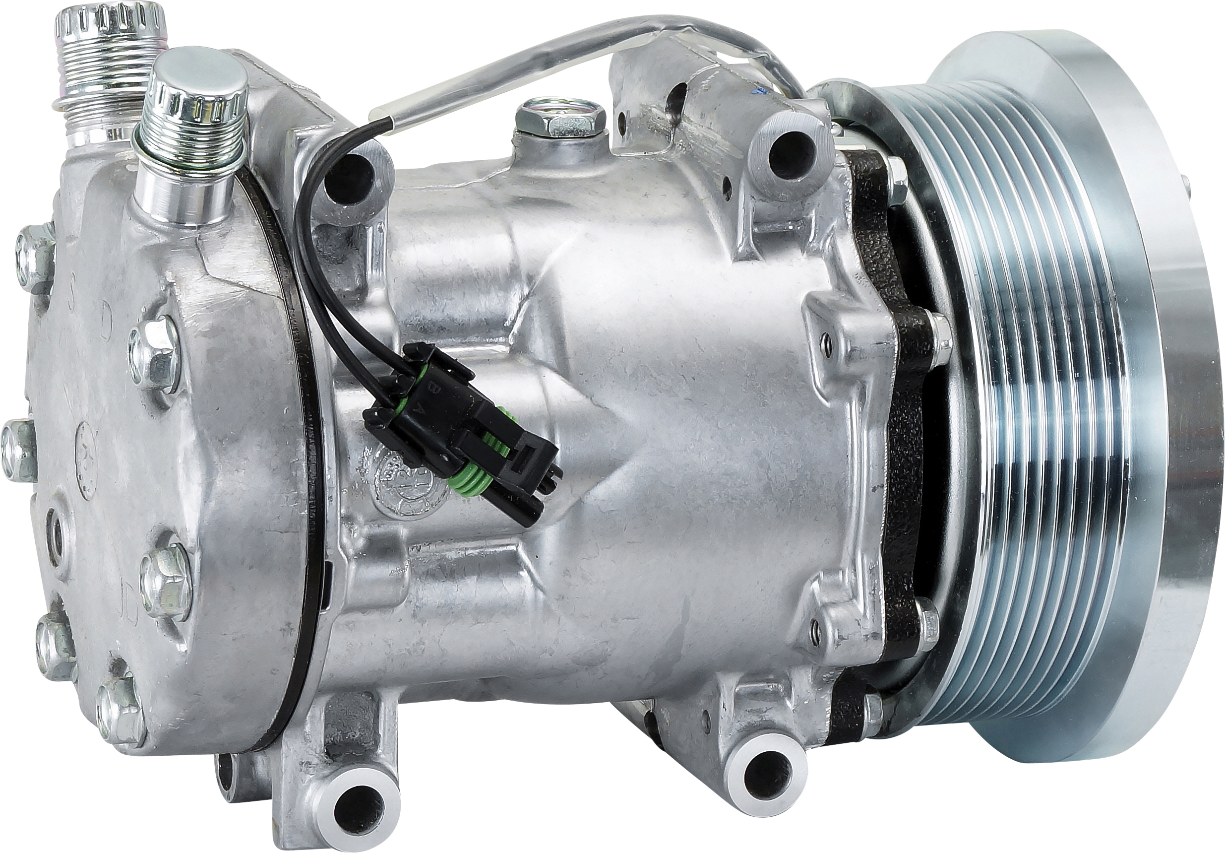 COMPRESSOR, SANDEN, SD7H15 4698, 12V, 8PV, 133MM, VERT O-RING, DIRECT MOUNT, R134A