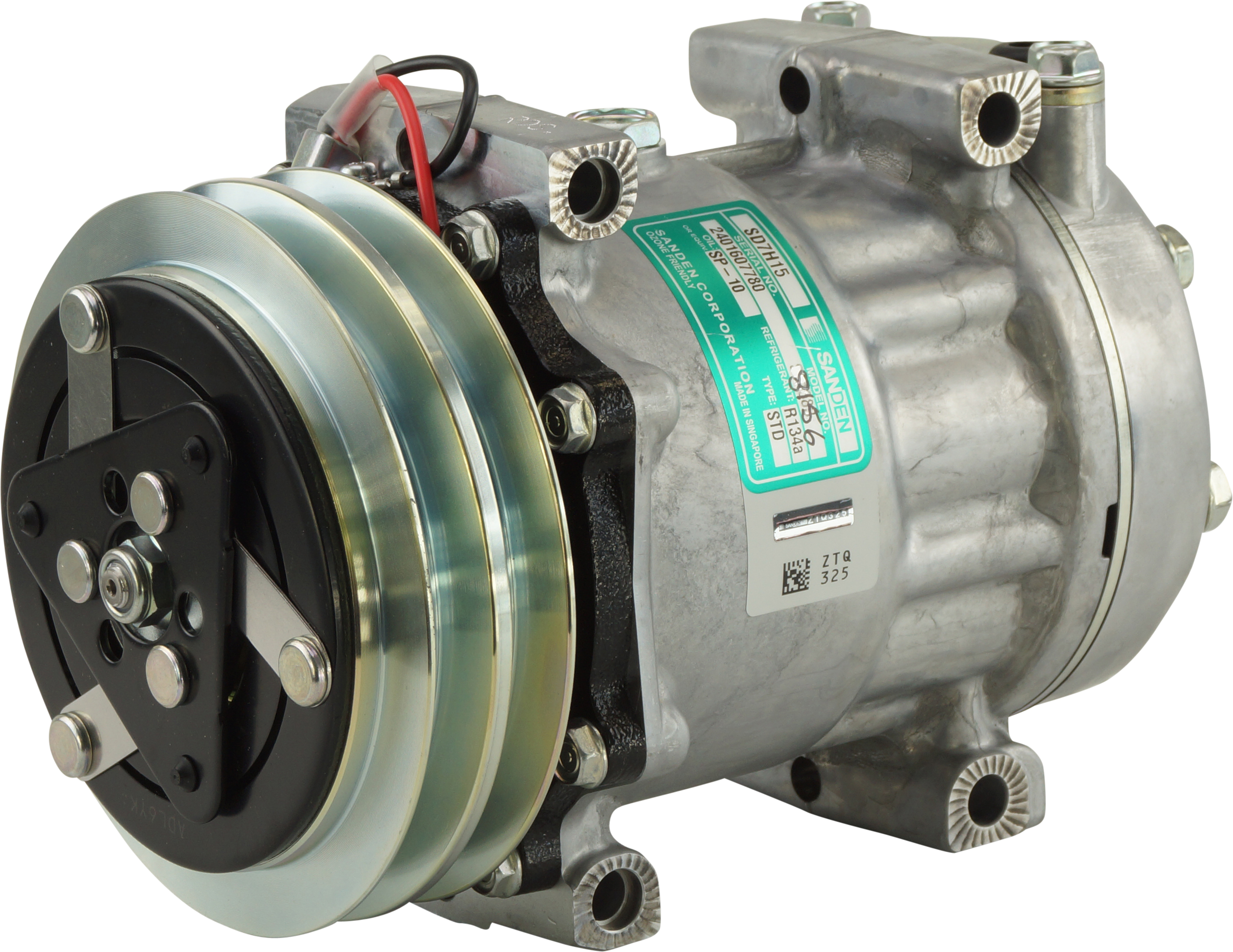 COMPRESSOR, SANDEN, SD7H15 8156, 12V, 2A, 132MM, VERT US PAD, DIRECT MOUNT, R134A