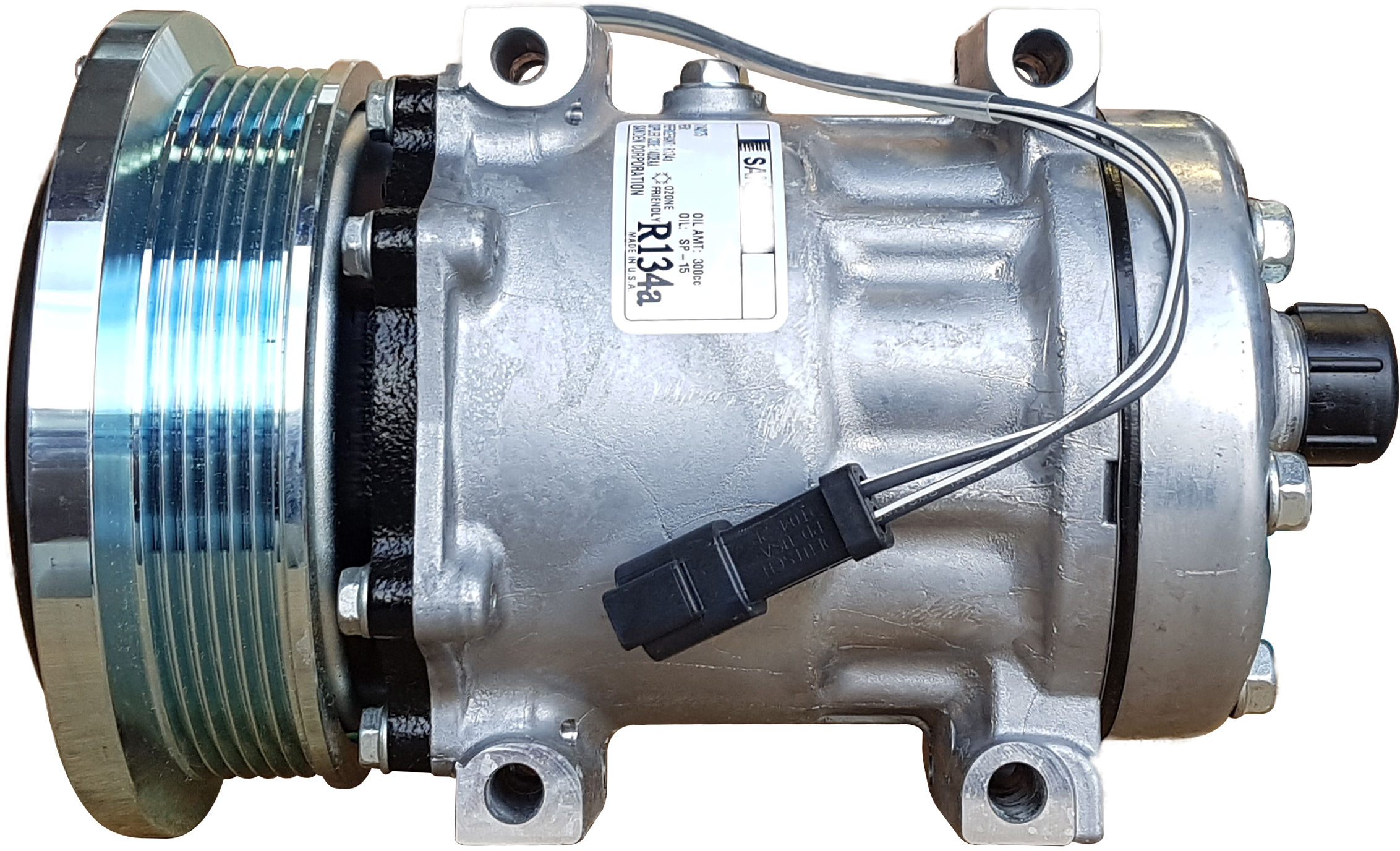 COMPRESSOR, SANDEN, SD7H15, 12V, 6PV, 133MM, MDA HEAD, DIRECT MOUNT