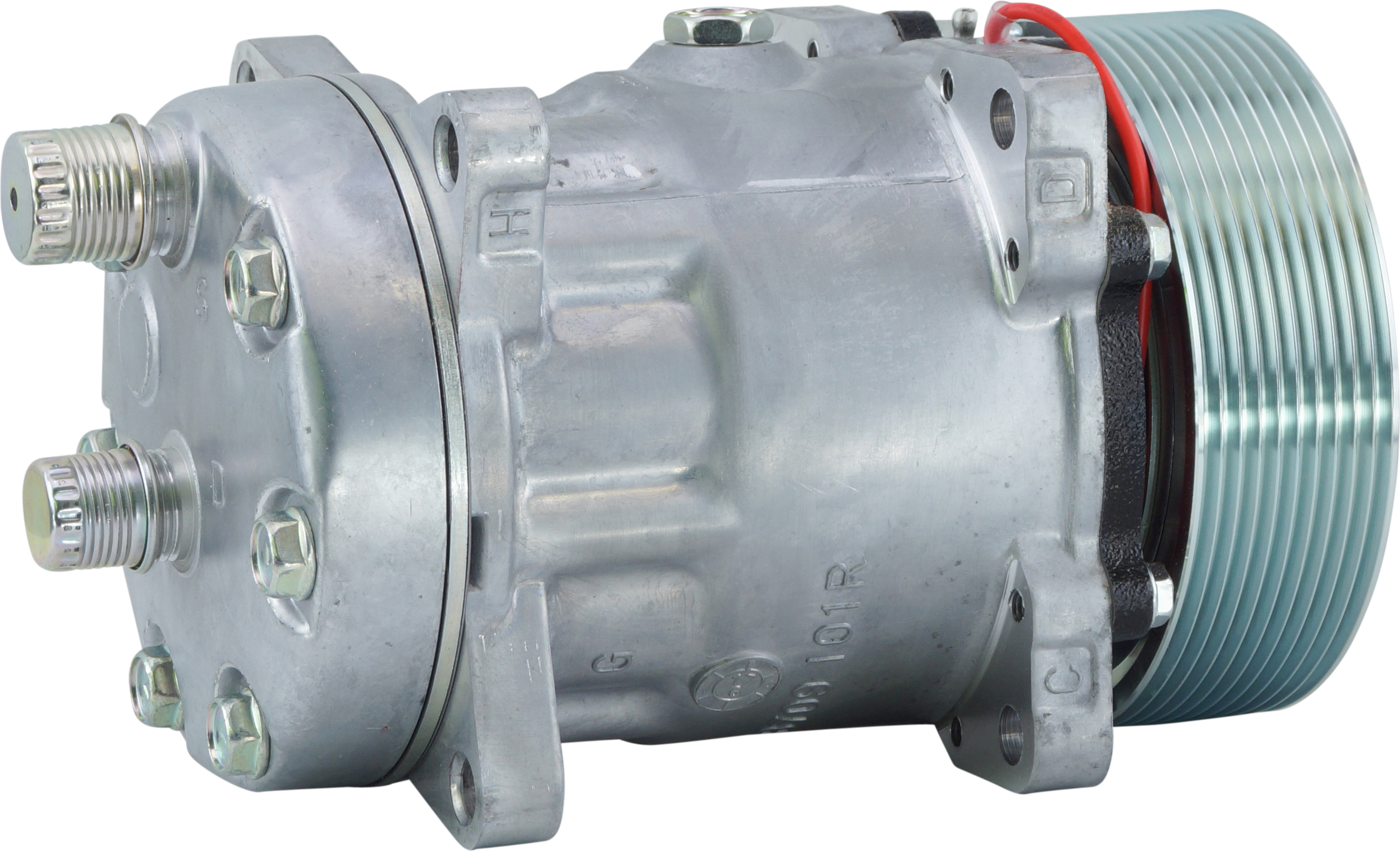 COMPRESSOR, SANDEN, SD7L15 A953, 12V, 10PV, 125MM, REAR O-RING, EAR MOUNT, R404A