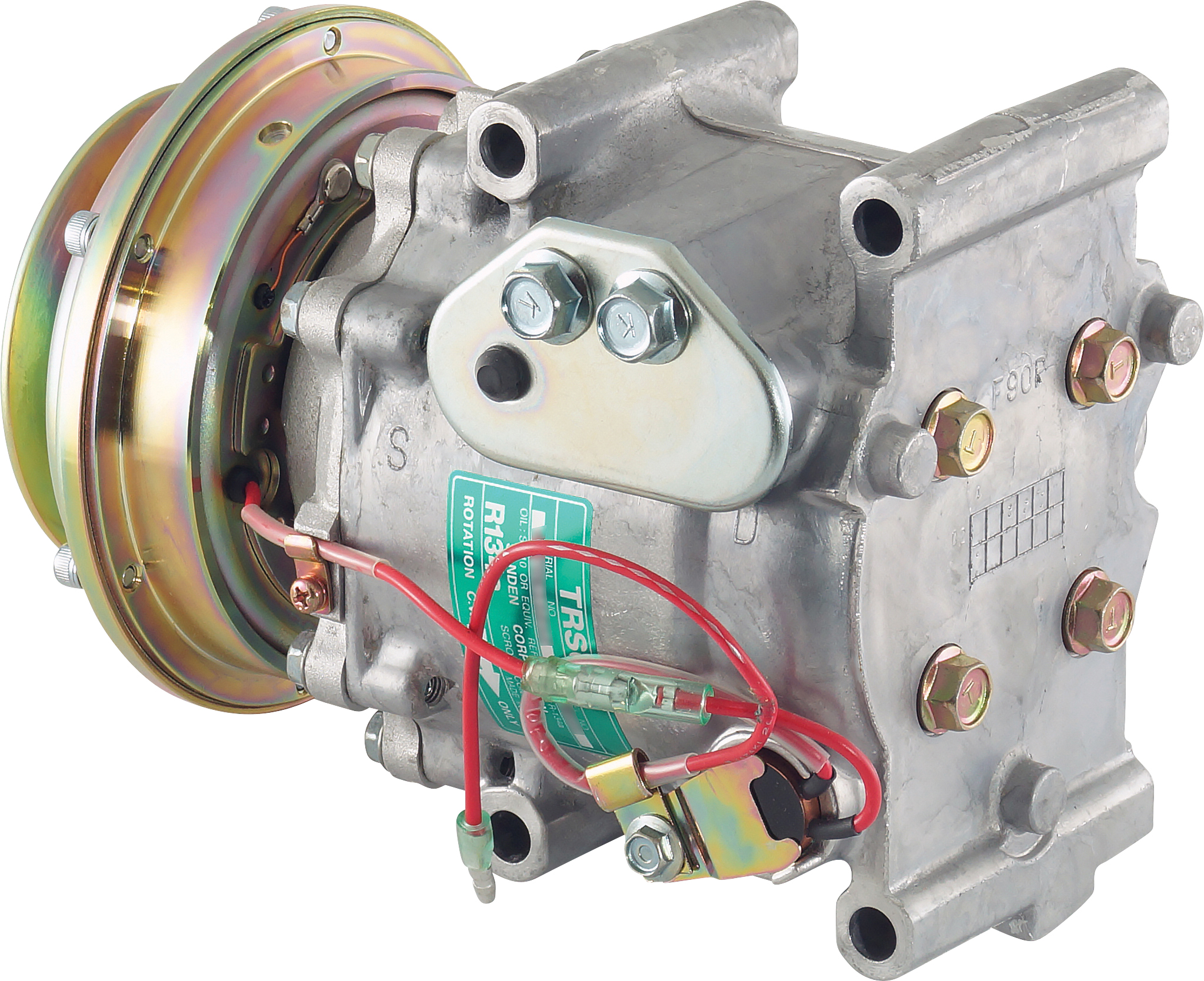 COMPRESSOR, SANDEN, TRS090, 12V, 1A, 95MM, PAD, R134A, SPECIAL PURPOSE