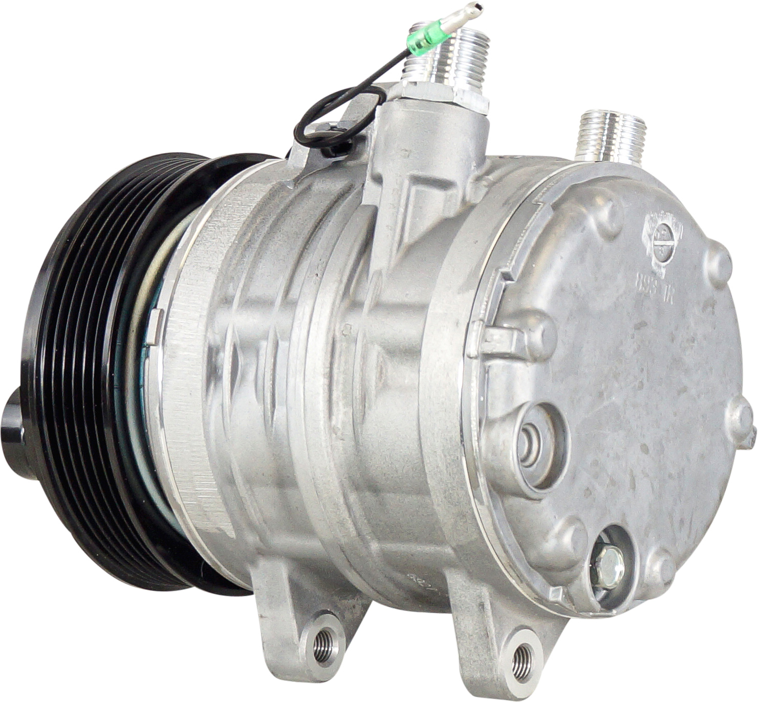 COMPRESSOR, BOBCAT EXCAVATOR, TAMA, TM08, 12V, 6PV, 120MM, VERT O-RING, ALT MOUNT, R134A