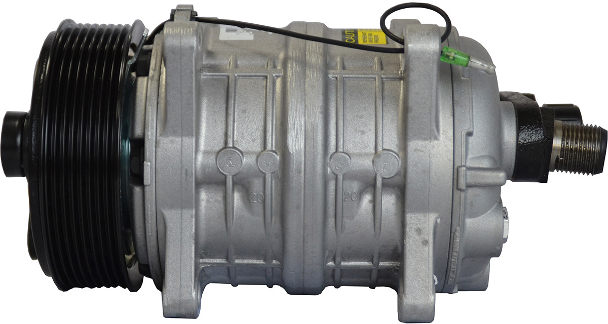 COMPRESSOR, TAMA, TM15HS, 12V, 8PV, 123MM, W/ REAR O-RING ADAPTOR, EAR MOUNT, THERMO-KING TRIPAC APU