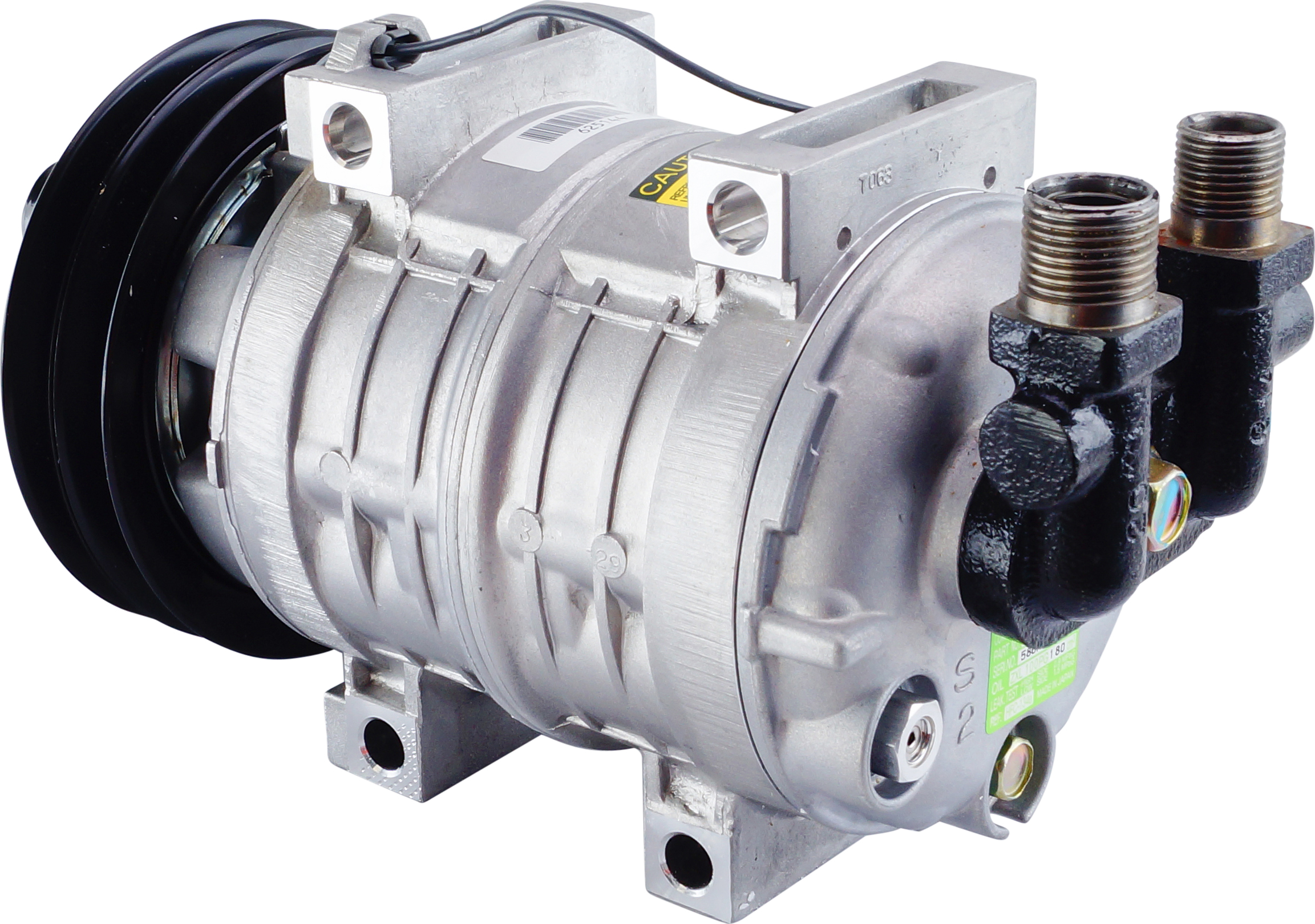 COMPRESSOR, TAMA, TM15HS 12V, 2A, 135MM, REAR PAD, R134A, DIRECT MOUNT, W/ VERT O-RING ADAPTOR