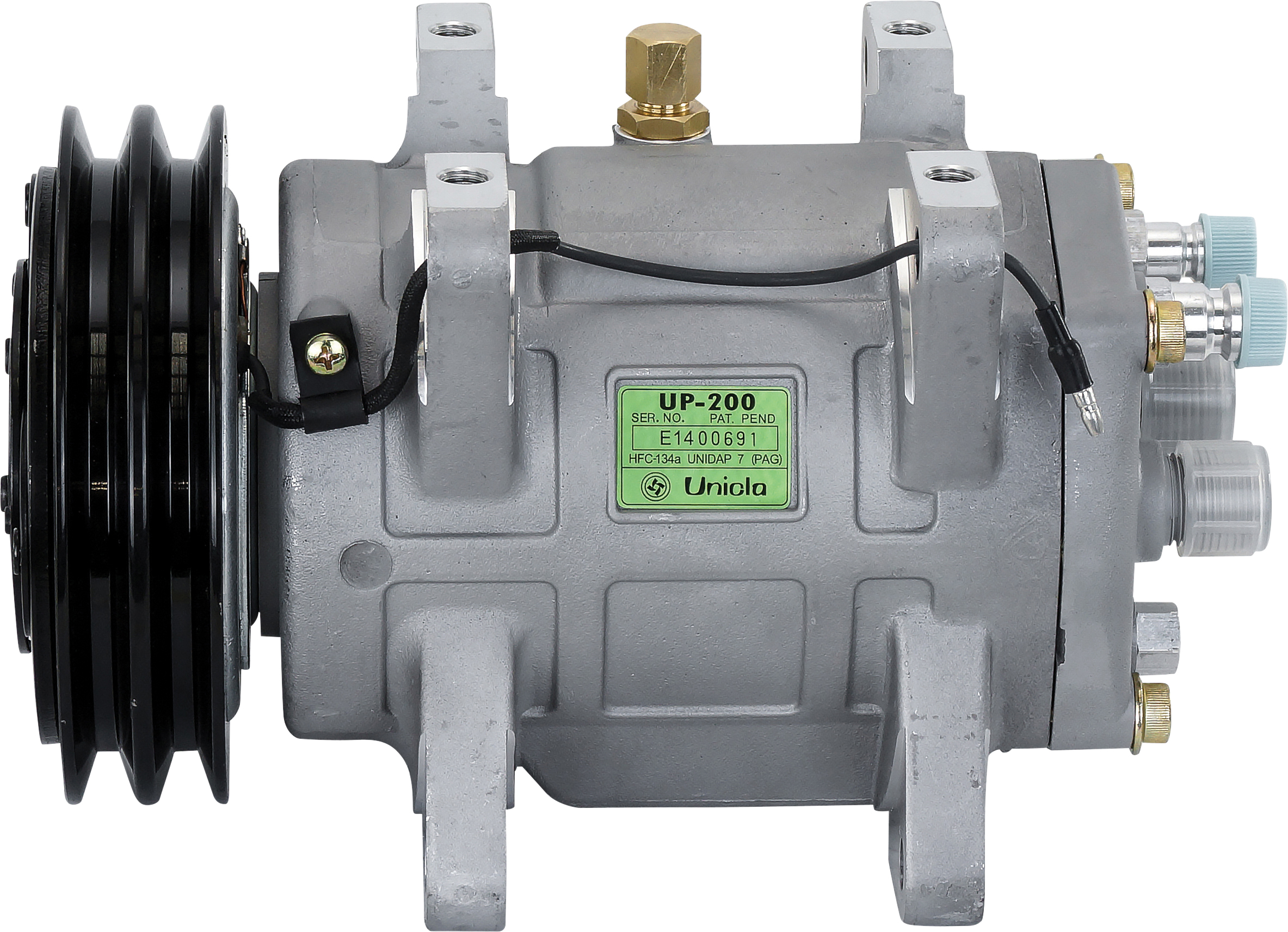 COMPRESSOR, UNICLA, UP200 4226, 12V, 2A, 145MM, VERT O-RING, R134A