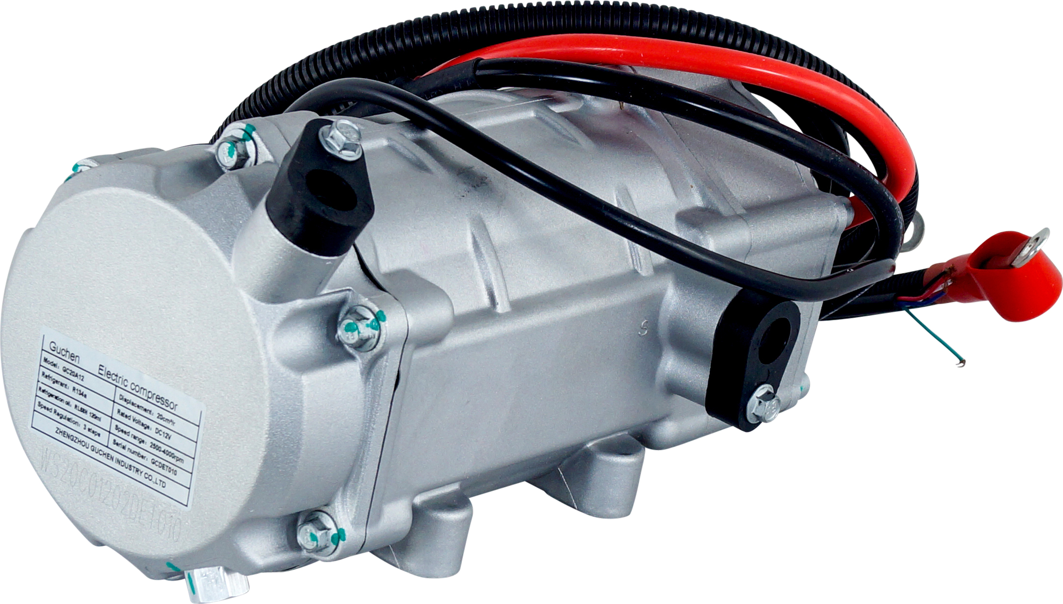 COMPRESSOR,20CC ELECTRIC, 12V, SIDE MOUNT CONFIGURATION
