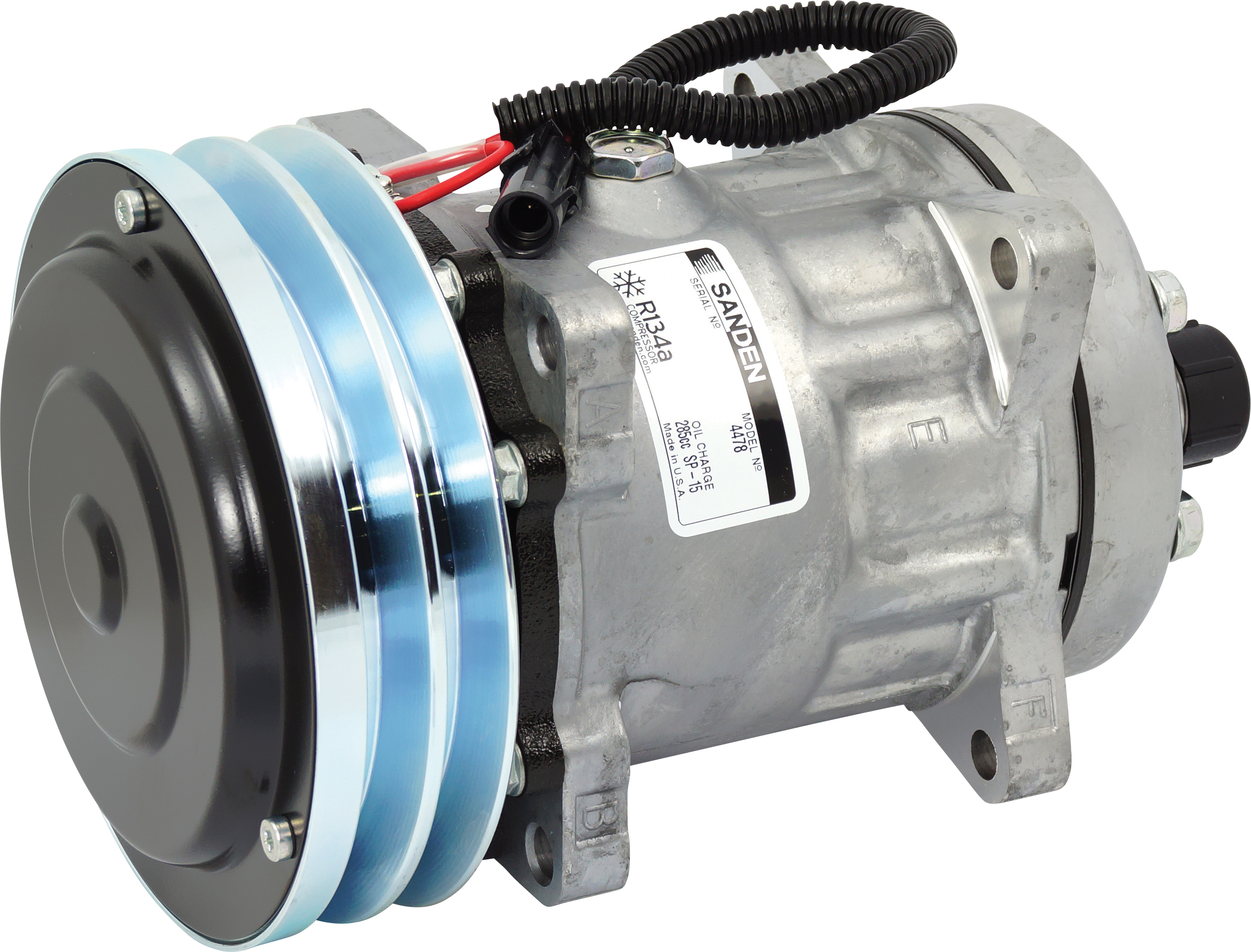 COMPRESSOR, CASE, NEW HOLLAND, SANDEN, SD7H15 U4609, 12V, 2A, 152MM, REAR TUBE-O, MD HEAD
