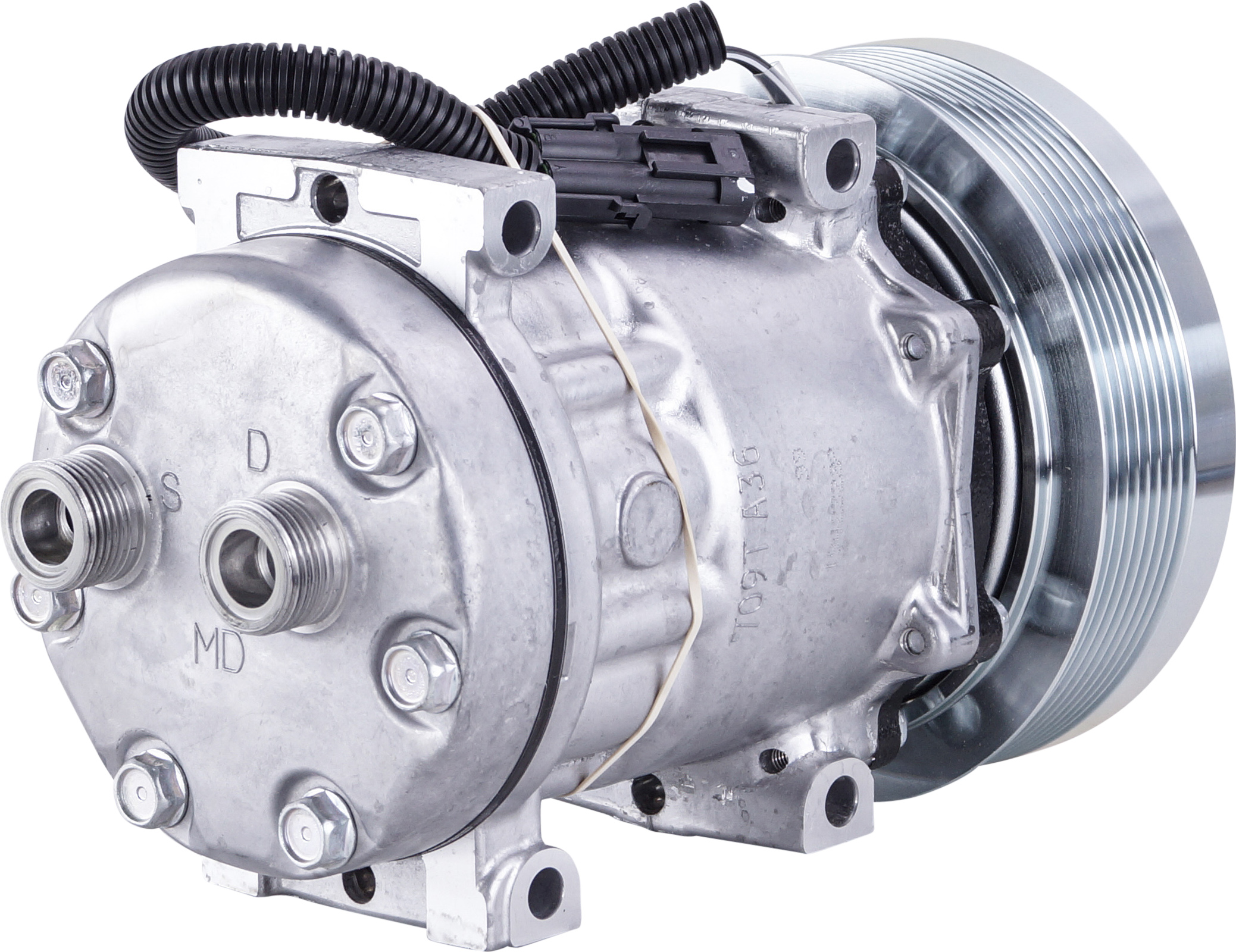 COMPRESSOR, CASE, NEW HOLLAND, SANDEN, SD7H15 4109, 12V, 8PV, 152MM, TUBE O-RING, DIRECT MOUNT, R134