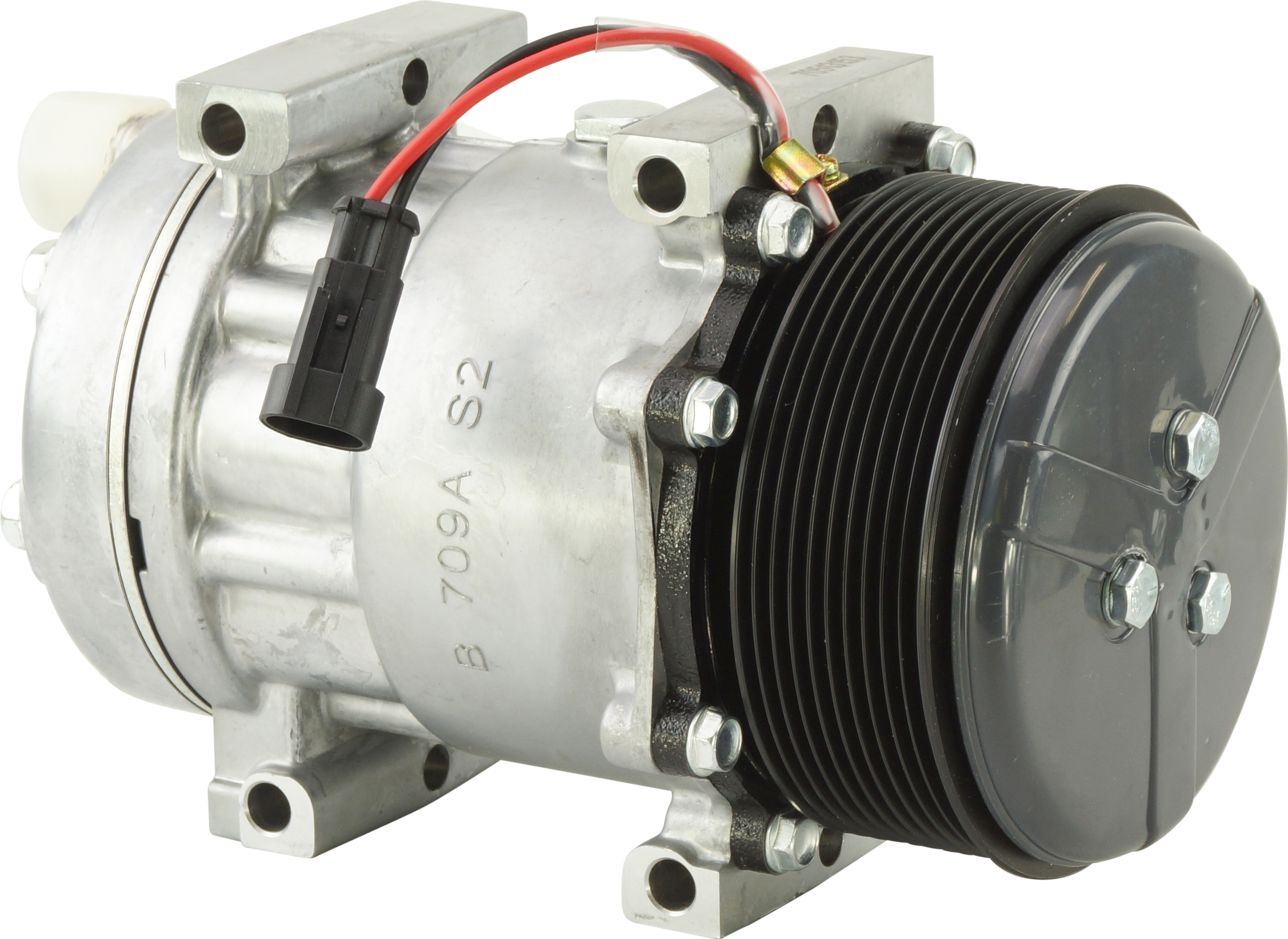 COMPRESSOR, CASE, IH PUMA 210 TRACTOR, S-SERIES (REPL SANDEN), SD7H15, 12V, 10PV, 123MM, DIRECT MOUN