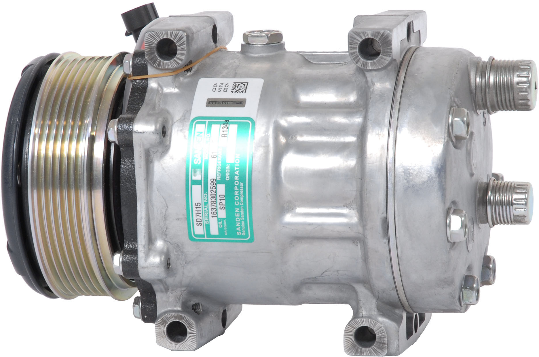 COMPRESSOR, CASE, NEW HOLLAND, SANDEN, SD7H15, 12V, 6PV, 112MM, REAR O-RING, KG HEAD, DIRECT MOUNT