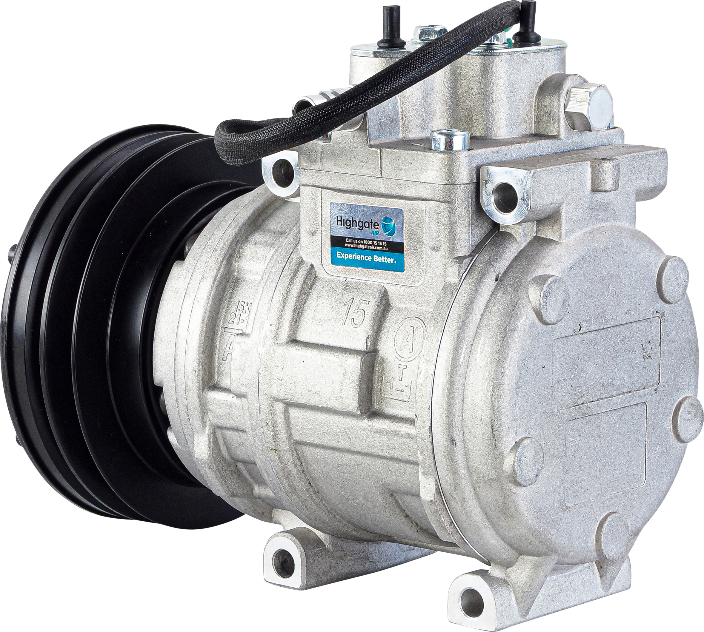 COMPRESSOR, CATERPILLAR, DENSO, 10PA15C, 24V, 1A, 138MM, DIRECT MOUNT, WITH DUST COVER