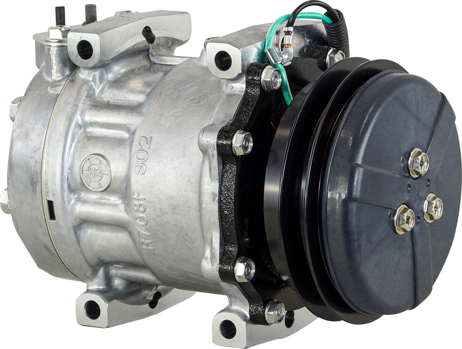 COMPRESSOR, CATERPILLAR EXCAVATOR, 308C, 314C, 321C, SD7H13, 24V, 1A, DIRECT MOUNT, WL HEAD