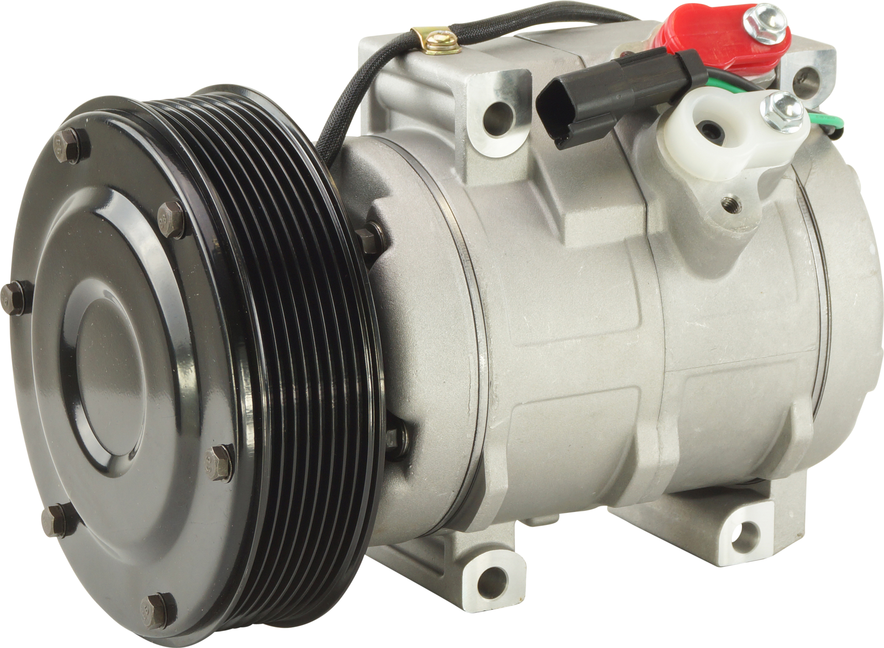 COMPRESSOR, CATERPILLAR, S-SERIES (REPL DENSO), 10S17C, 24V, 8PV, 140MM, PAD, DIRECT MOUNT, R134A, W