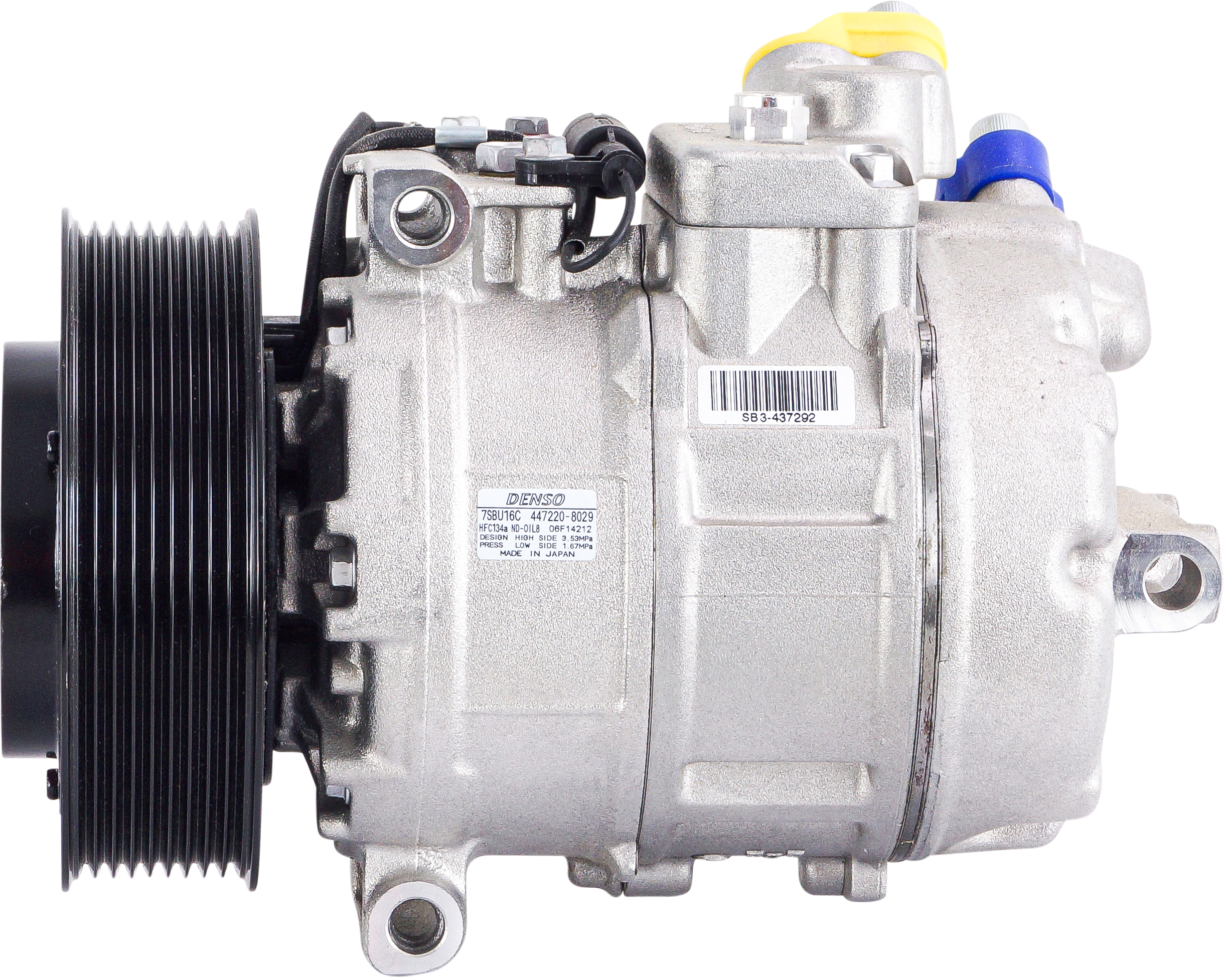 COMPRESSOR, CLAAS COMBINE, DENSO, 7SBU16C, 12V, 9PV