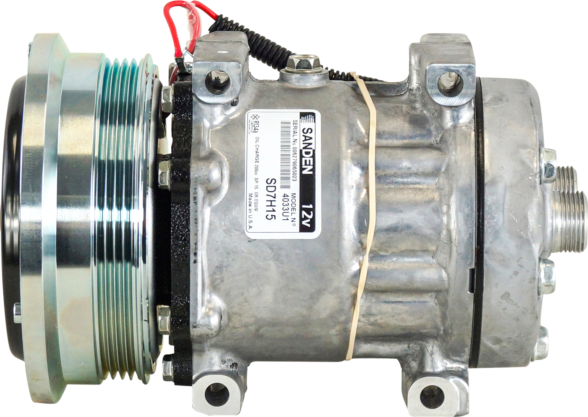 COMPRESSOR, NEW HOLLAND, T7.315, SANDEN, SD7H15, 12V, 4PV, DIRECT MOUNT