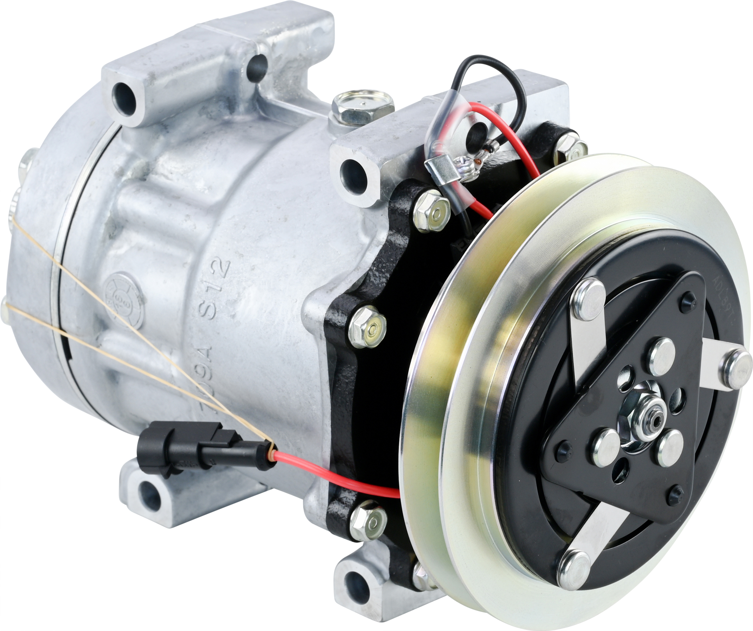 COMPRESSOR, NEW HOLLAND LM445, SANDEN, 8174, 12V, 1A, REAR TUBE-O, DIRECT MOUNT
