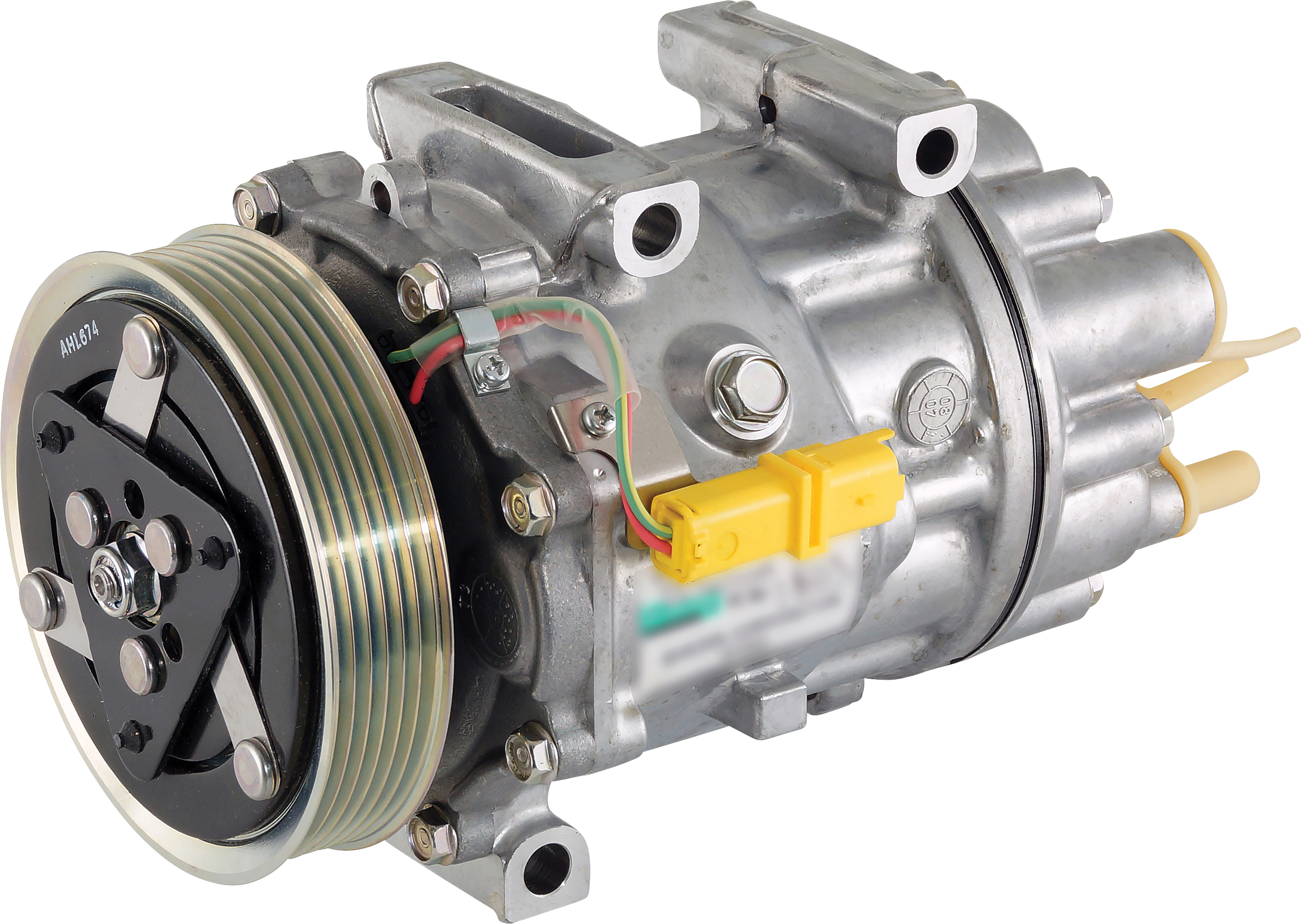 COMPRESSOR, FIAT DUCATO, SCUDO, SANDEN, 12V, 6PV, REAR PAD, DIRECT MOUNT